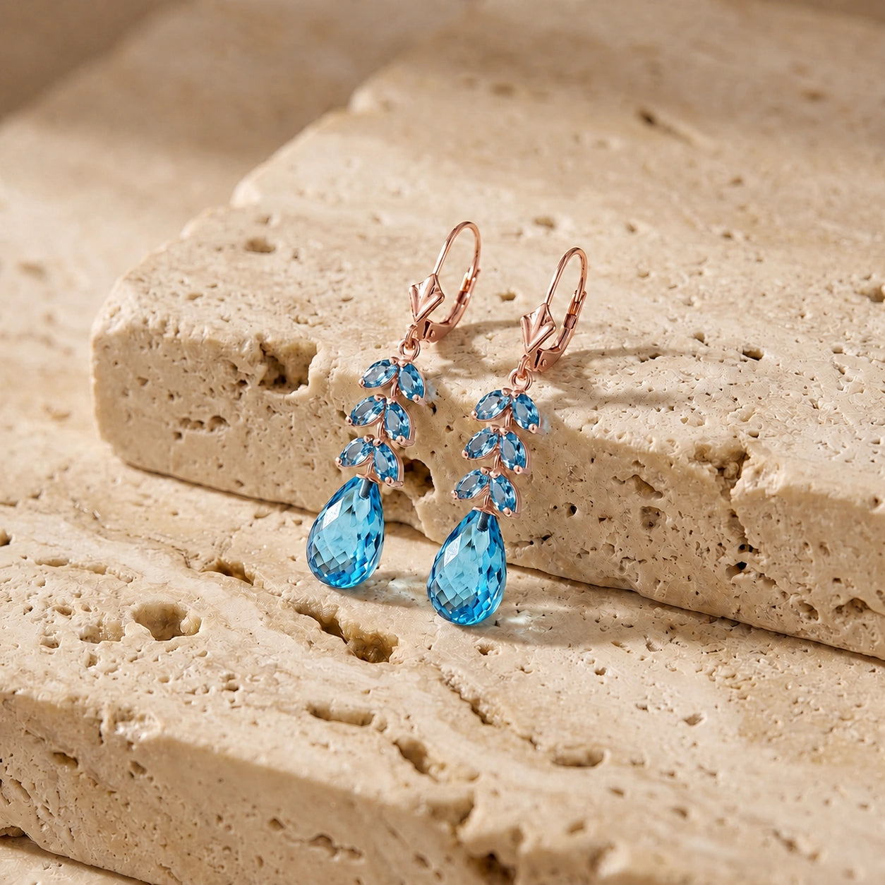Rose Gold Blue Topaz — Mariaeleonora