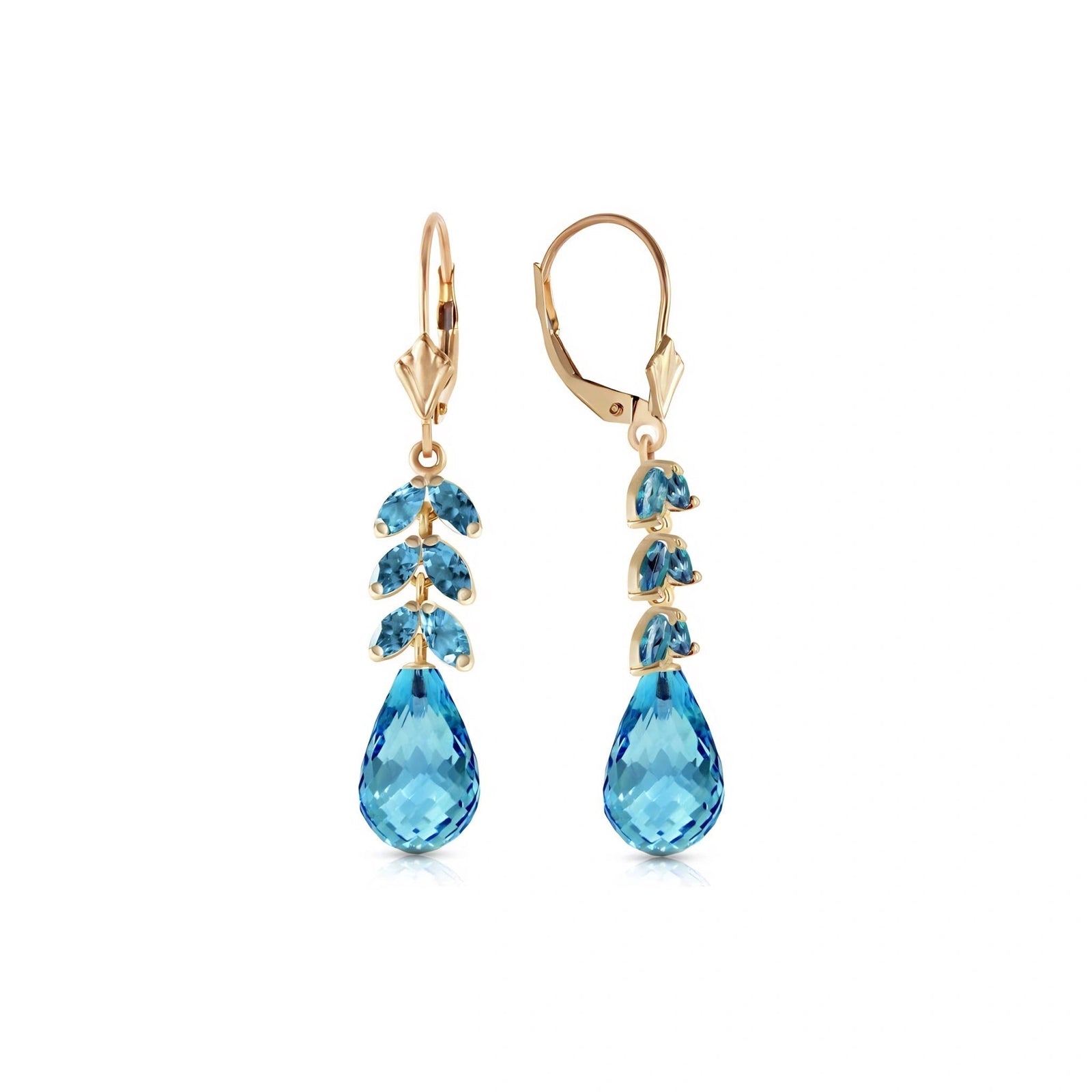 Yellow Gold Blue Topaz — Mariaeleonora