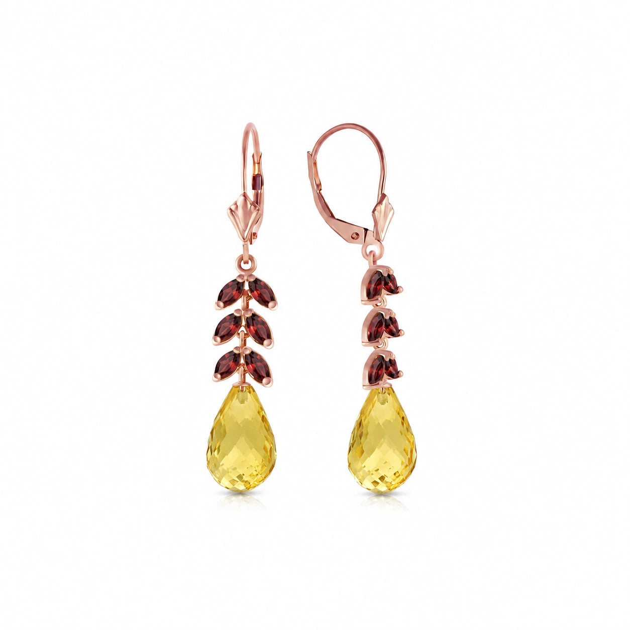 Rose Gold Citrine & Garnet — Mariaeleonora