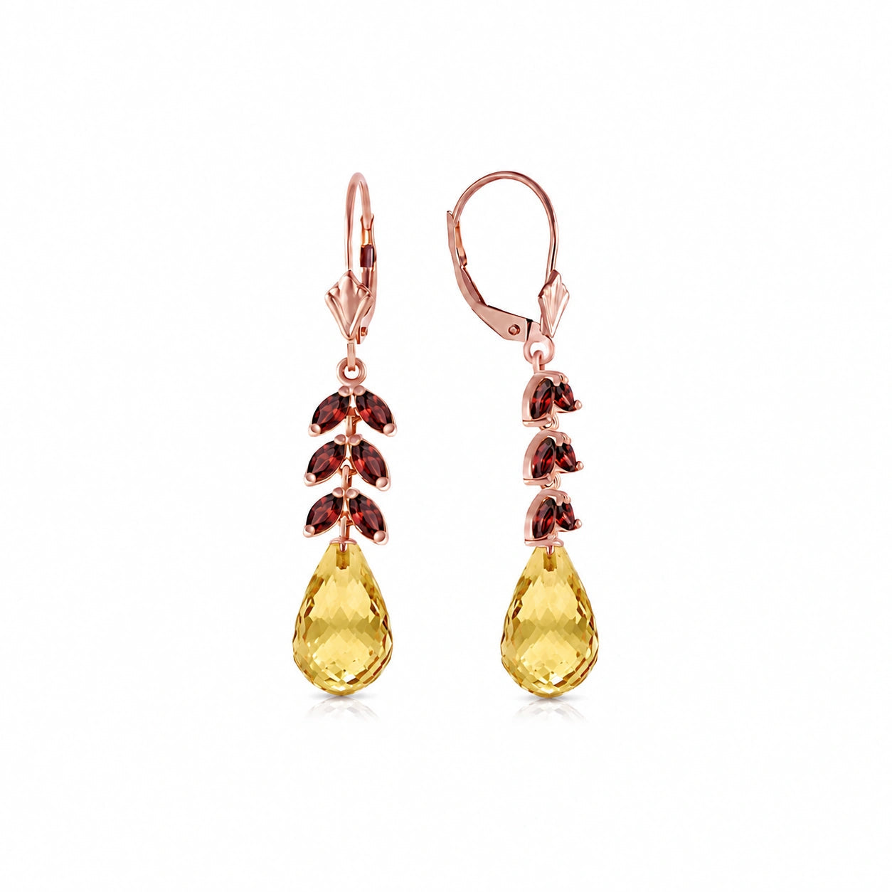 Rose Gold Citrine & Garnet — Mariaeleonora