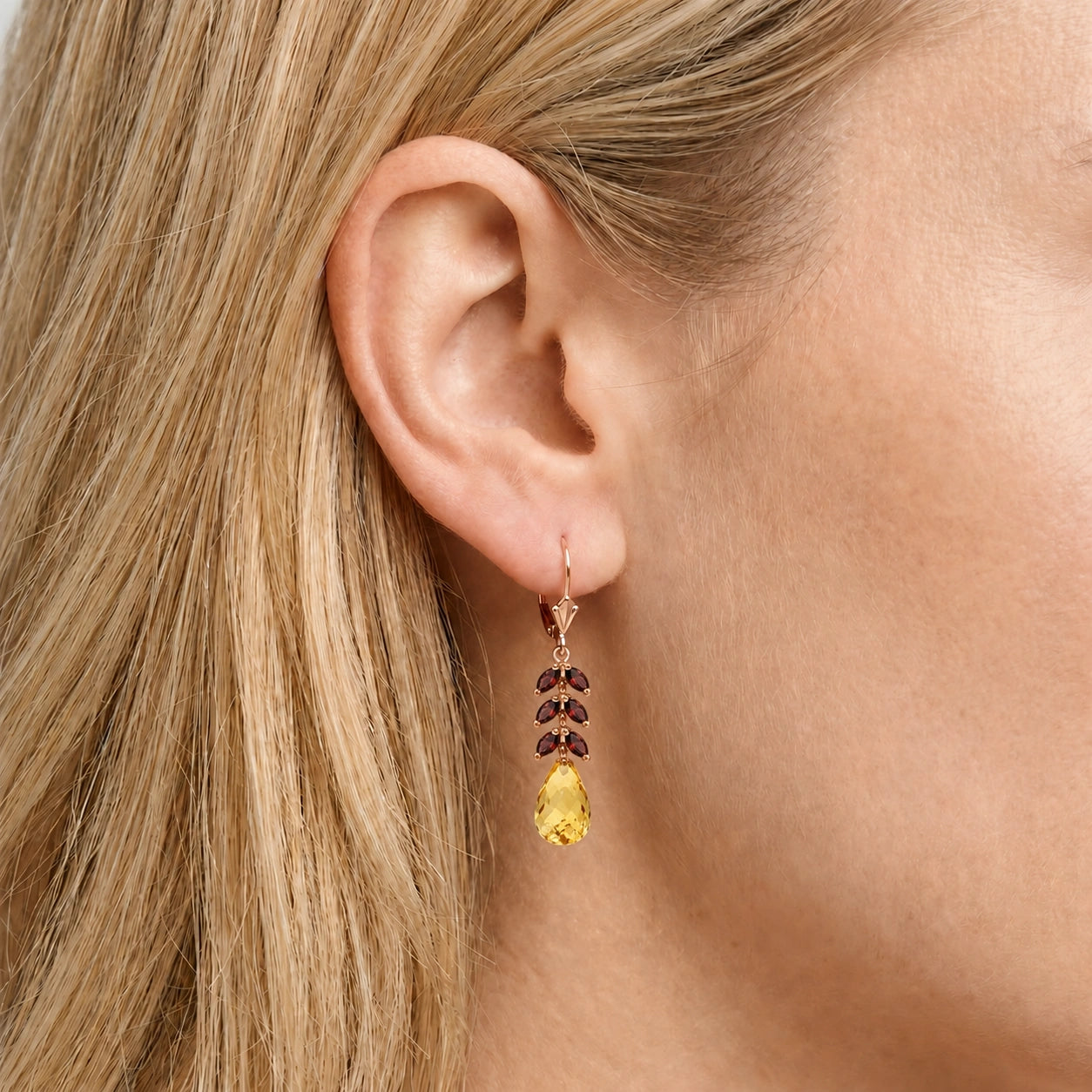 Rose Gold Citrine & Garnet — Mariaeleonora