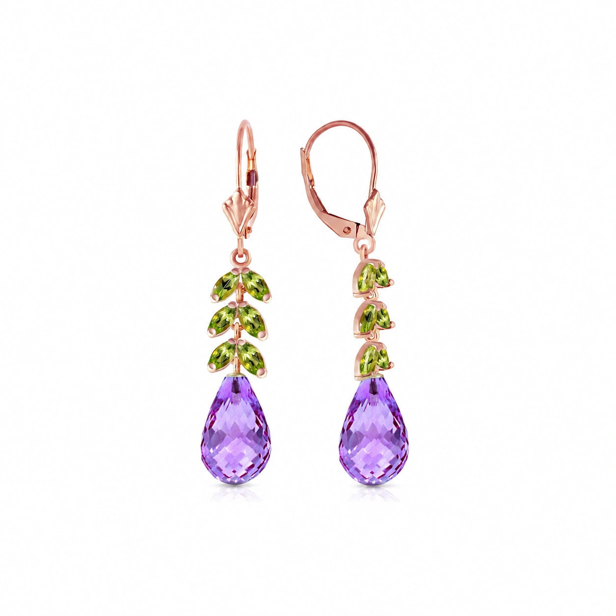Rose Gold Peridot & Amethyst — Mariaeleonora