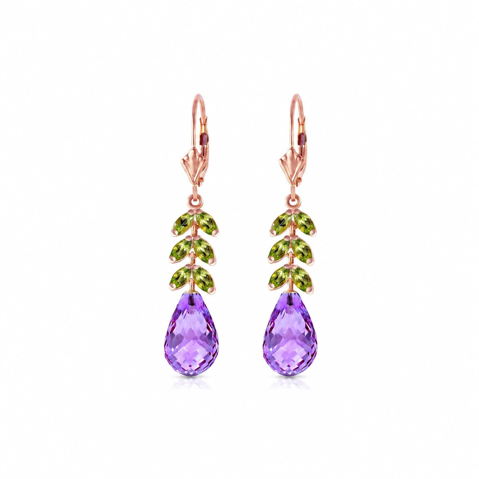 Rose Gold Peridot & Amethyst — Mariaeleonora