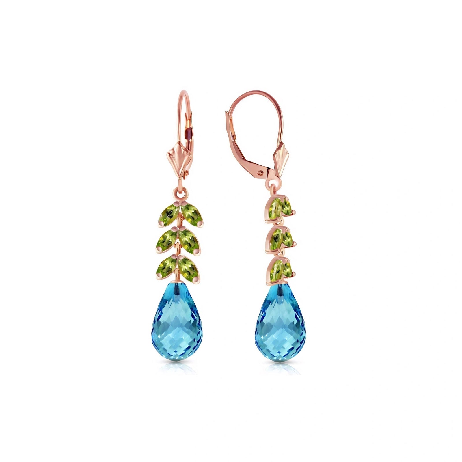 Rose Gold Peridot & Blue Topaz — Mariaeleonora