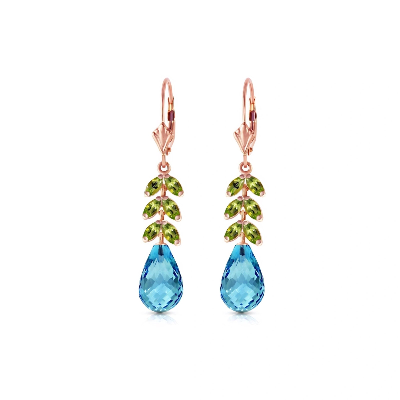 Rose Gold Peridot & Blue Topaz — Mariaeleonora