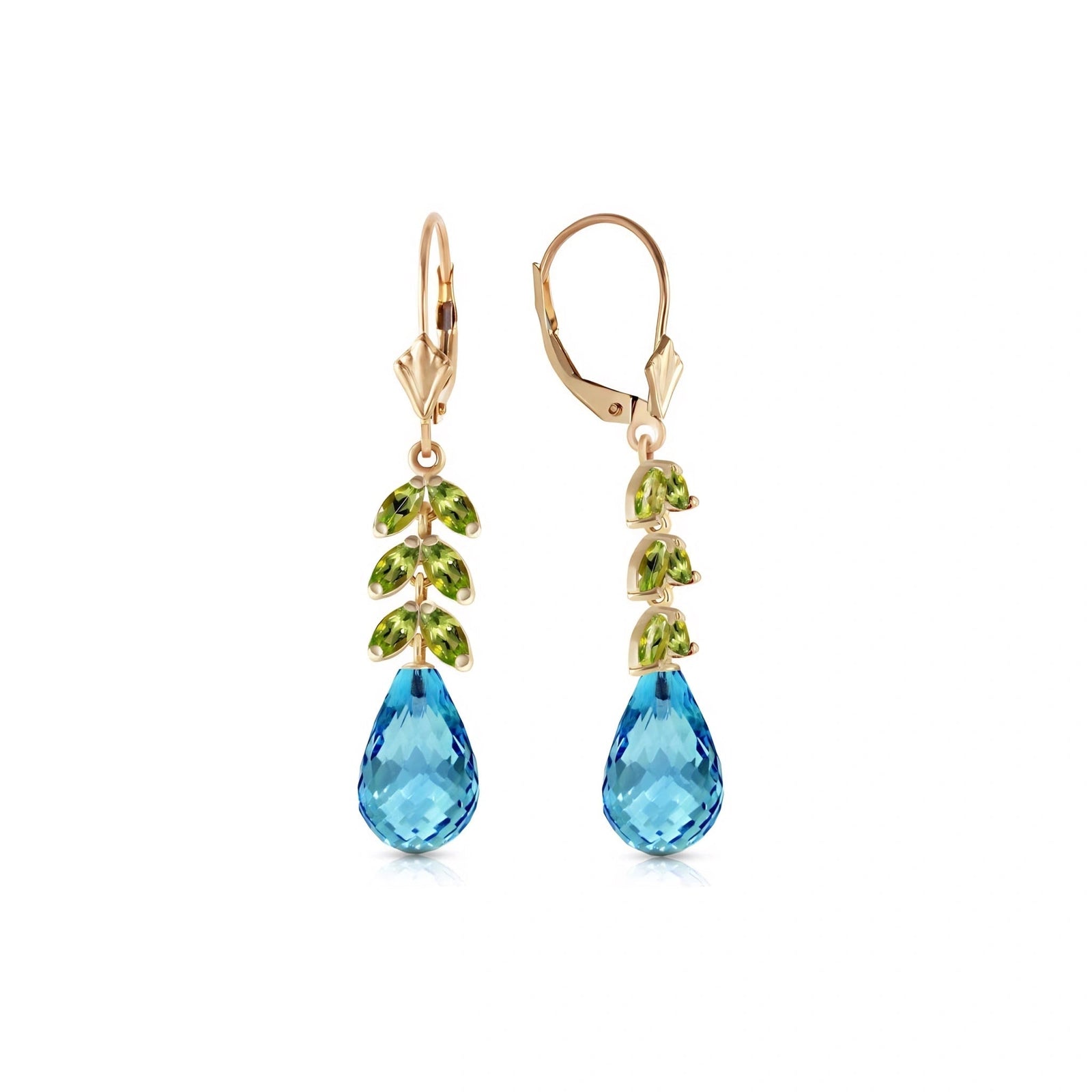 Yellow Gold Peridot & Blue Topaz — Mariaeleonora