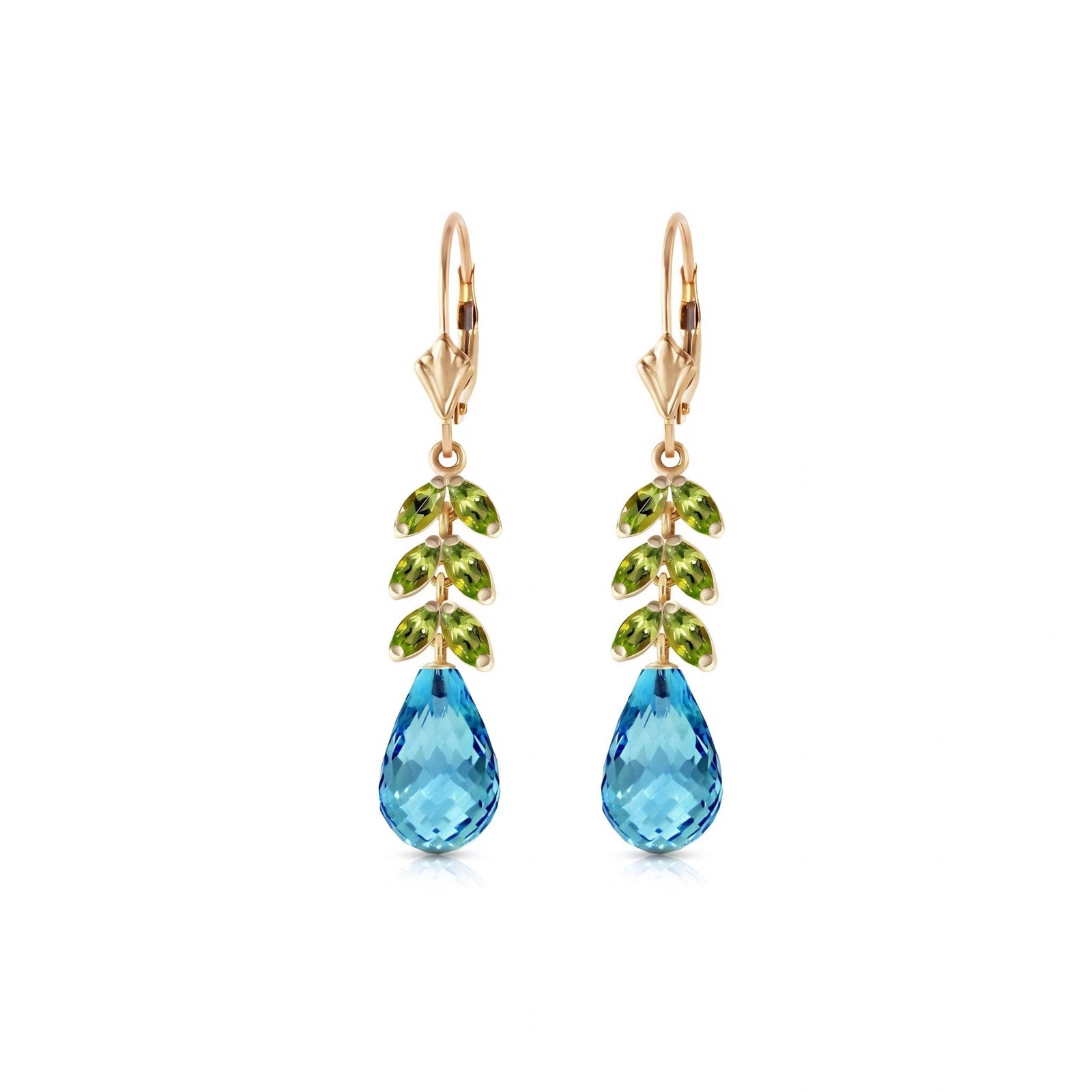 Yellow Gold Peridot & Blue Topaz — Mariaeleonora