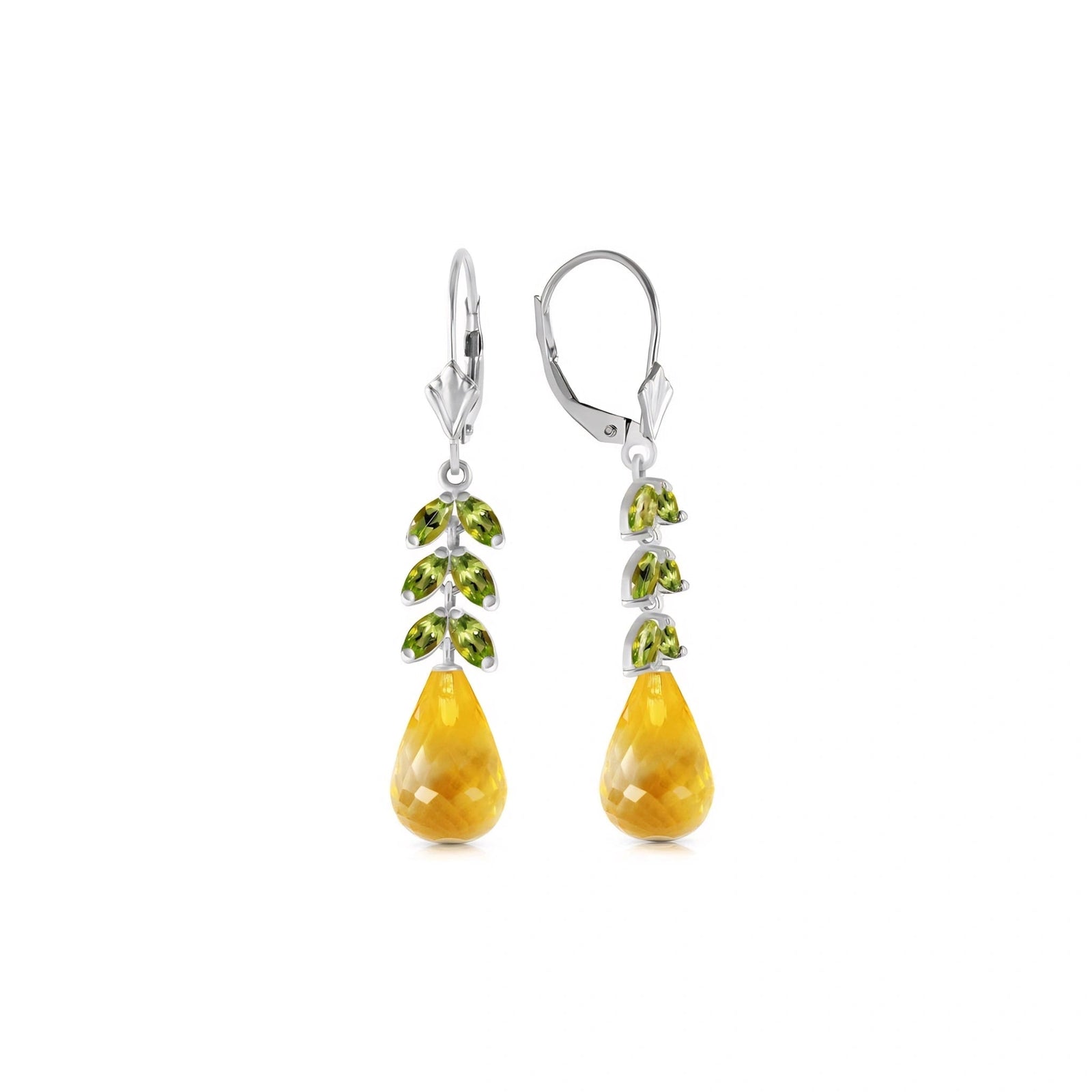 White Gold Peridot & Citrine — Mariaeleonora