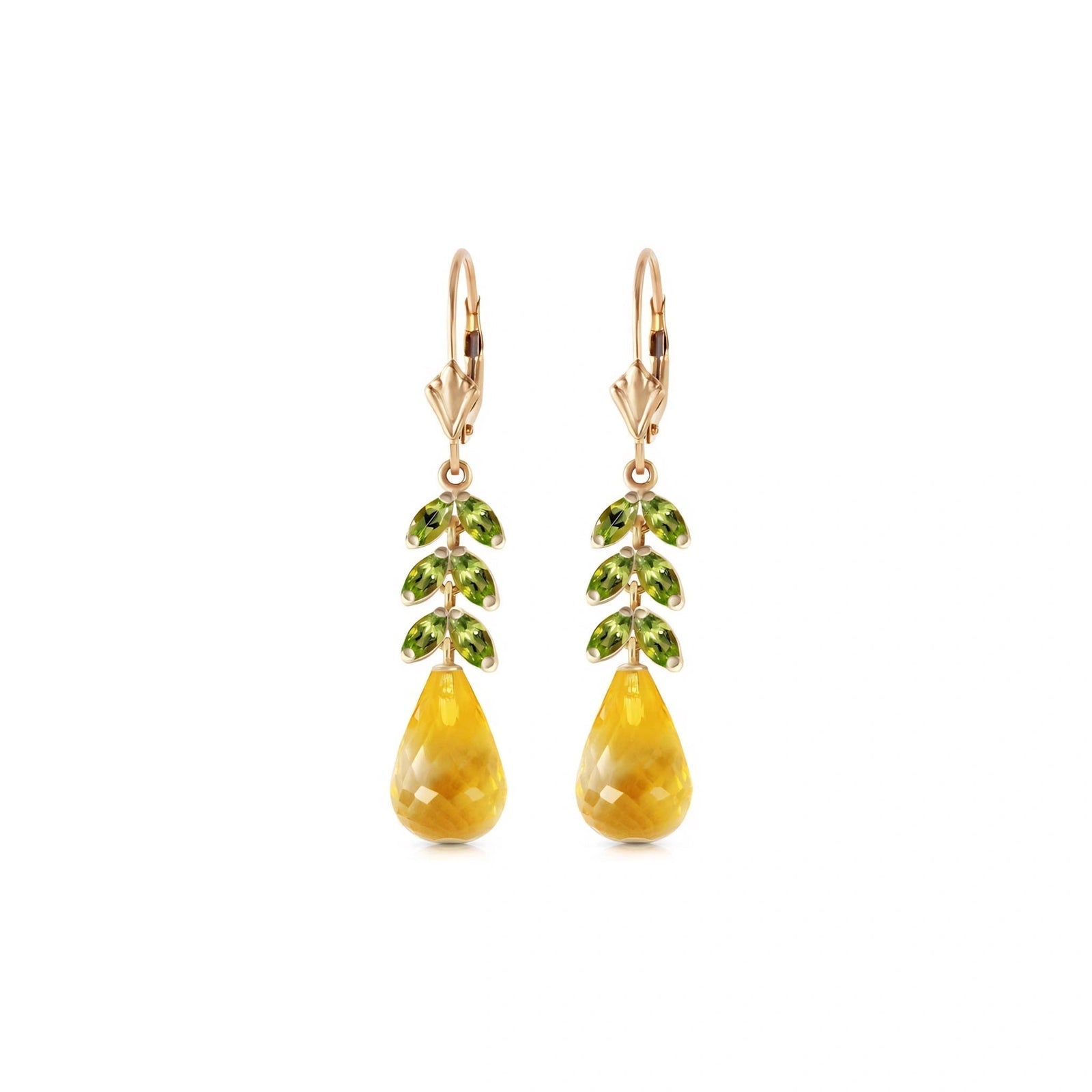 Yellow Gold Peridot & Citrine — Mariaeleonora