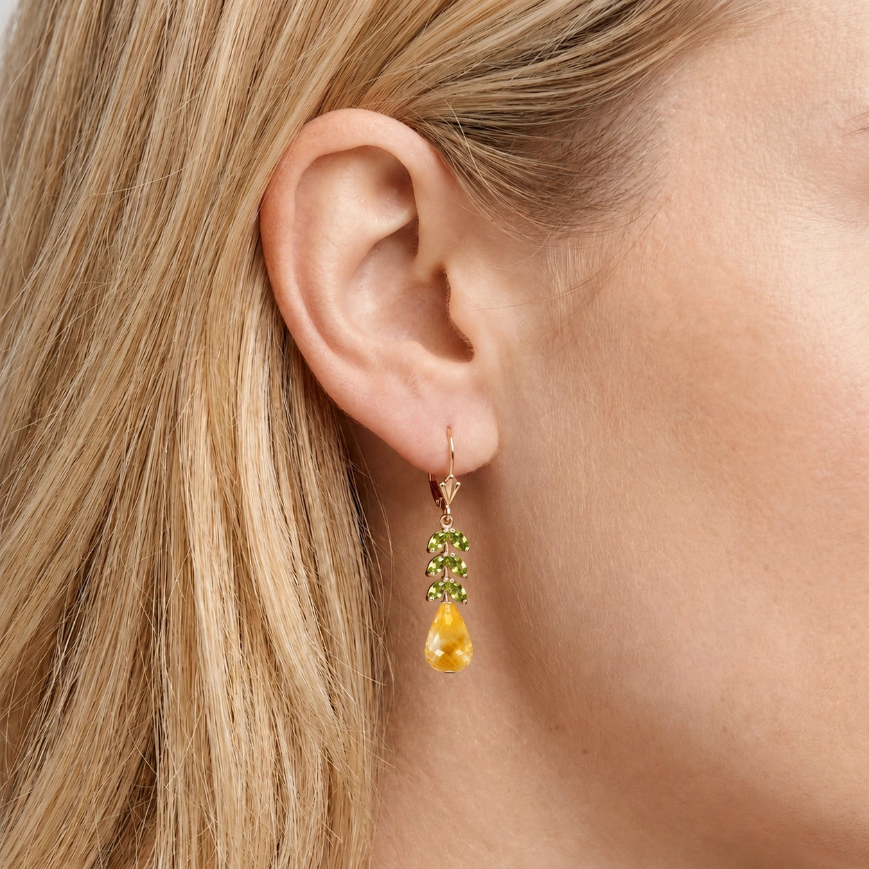 Yellow Gold Peridot & Citrine — Mariaeleonora