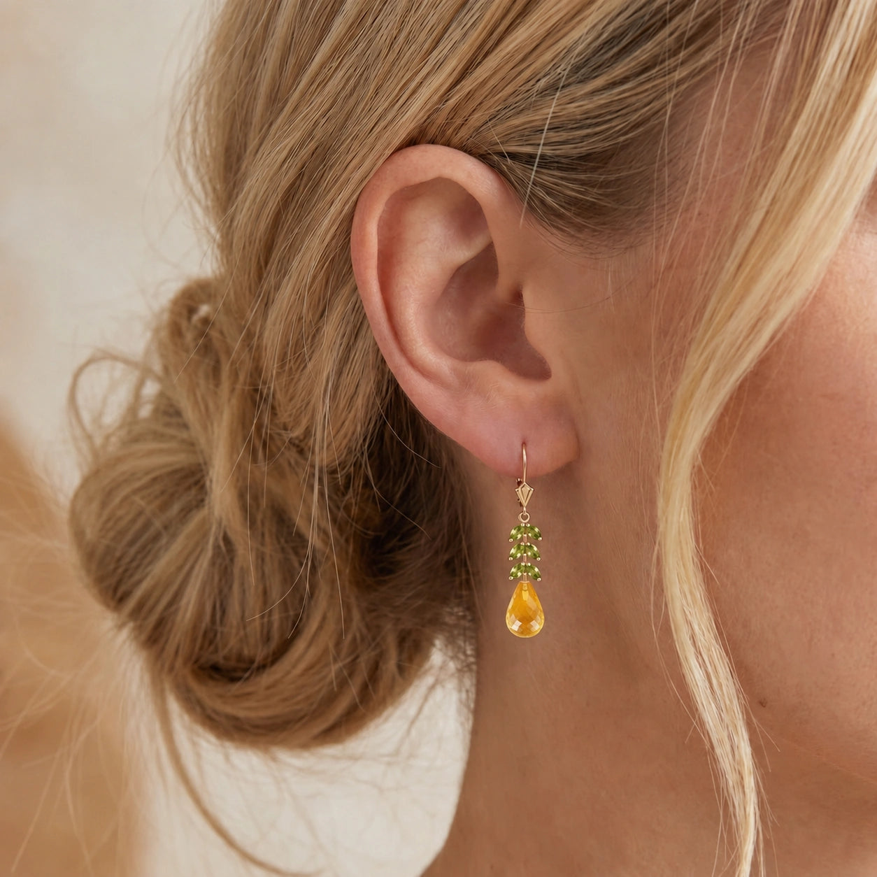 Yellow Gold Peridot & Citrine — Mariaeleonora