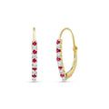 Yellow Gold Heritage Earrings Ruby 10K — Giada