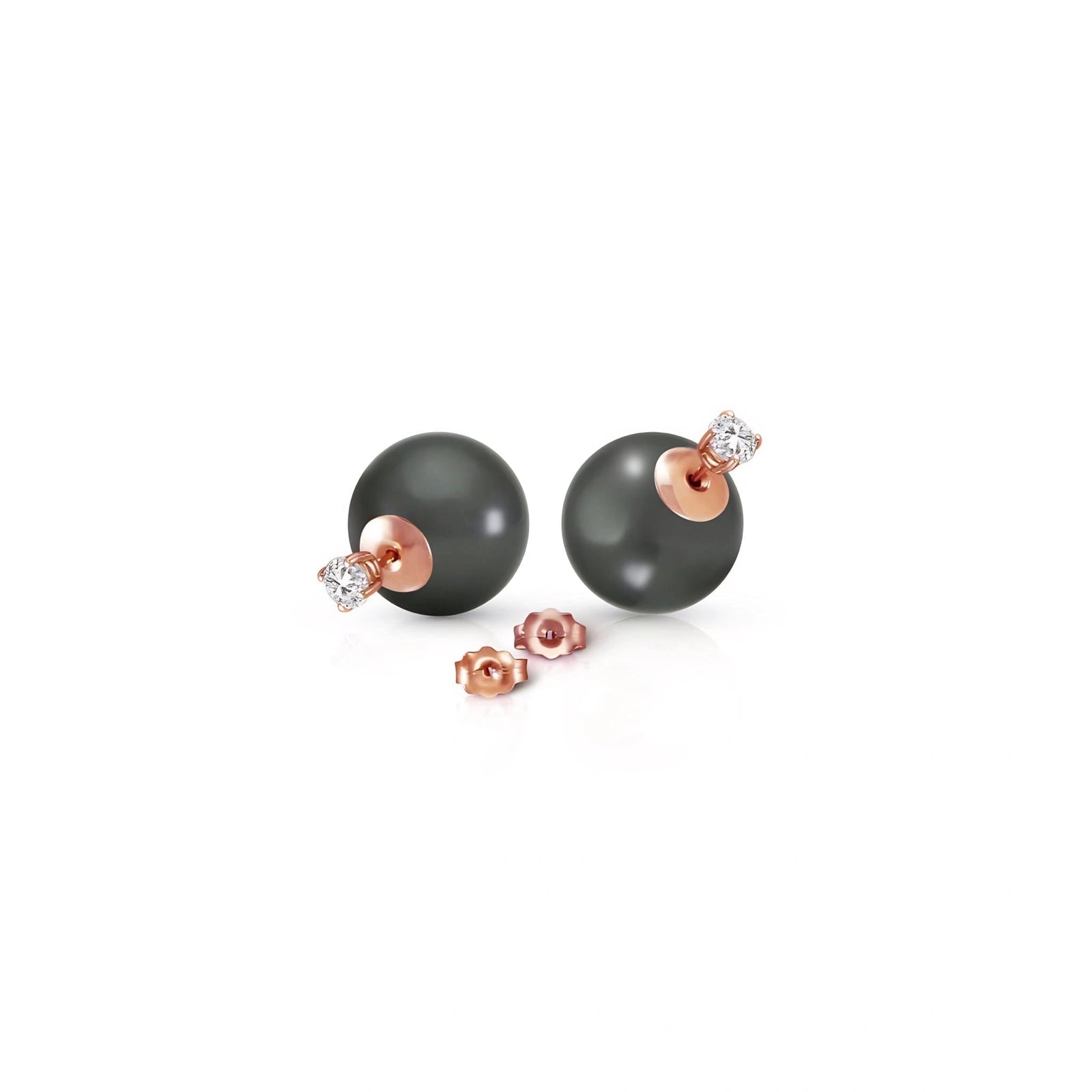 Rose Gold Celeste Earrings Pearl 10K — Sibilla