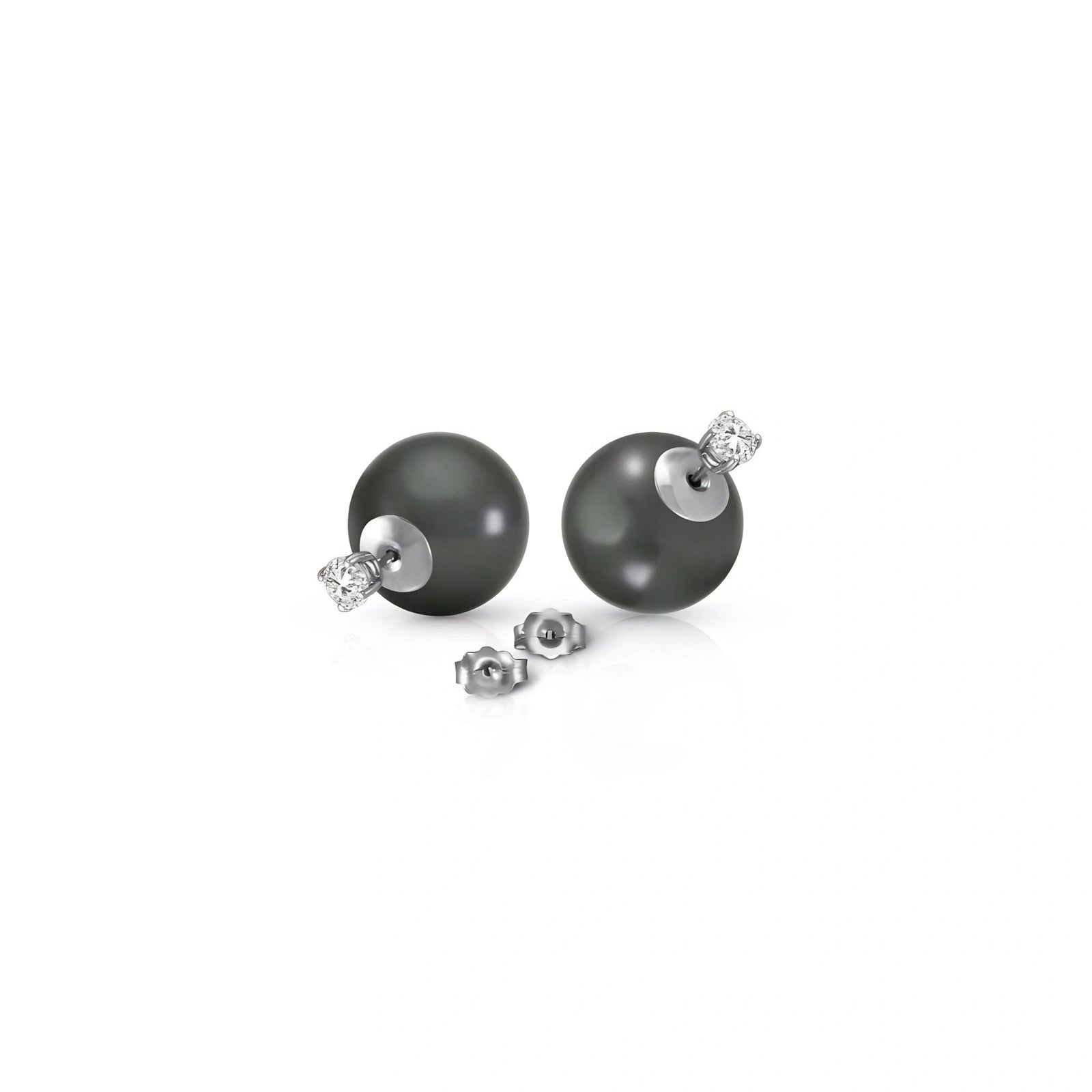 White Gold Celeste Earrings Pearl 10K — Sibilla