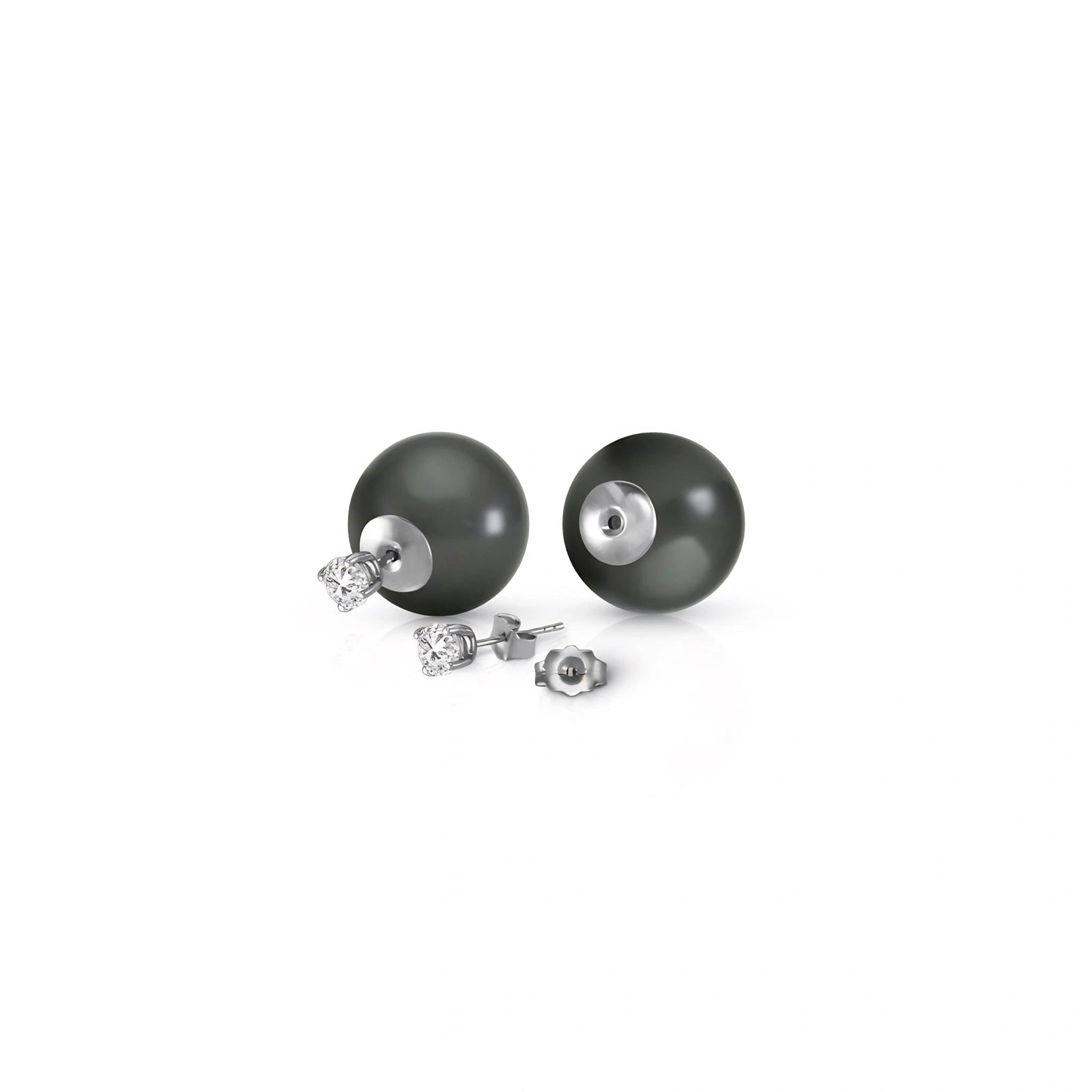 White Gold Celeste Earrings Pearl 10K — Sibilla