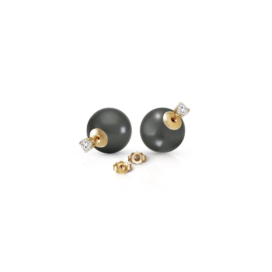 Yellow Gold Celeste Earrings Pearl 10K — Sibilla