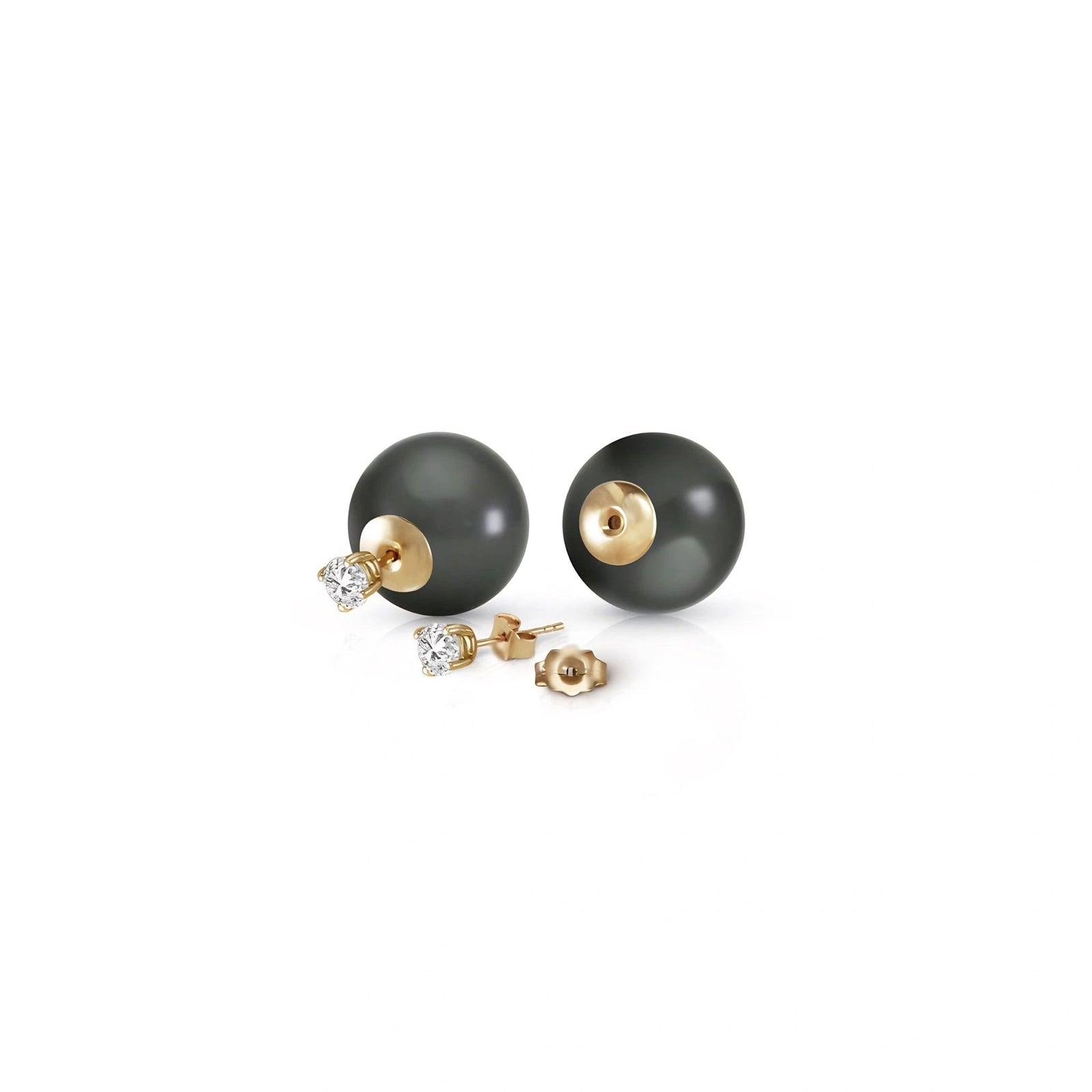Yellow Gold Celeste Earrings Pearl 10K — Sibilla