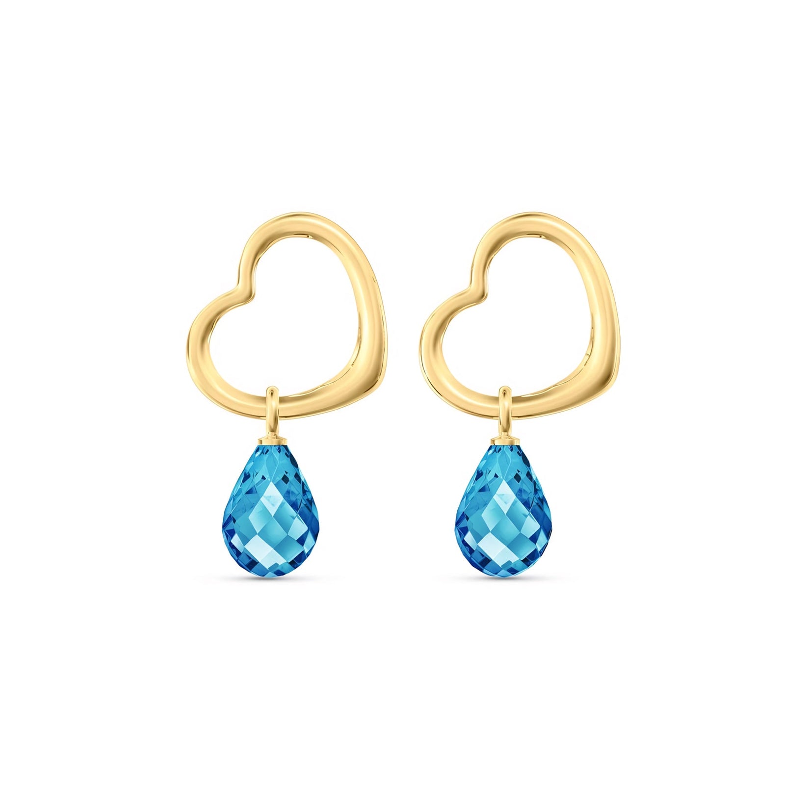 Yellow Gold Earrings Citrine 10K — Fiordaliso