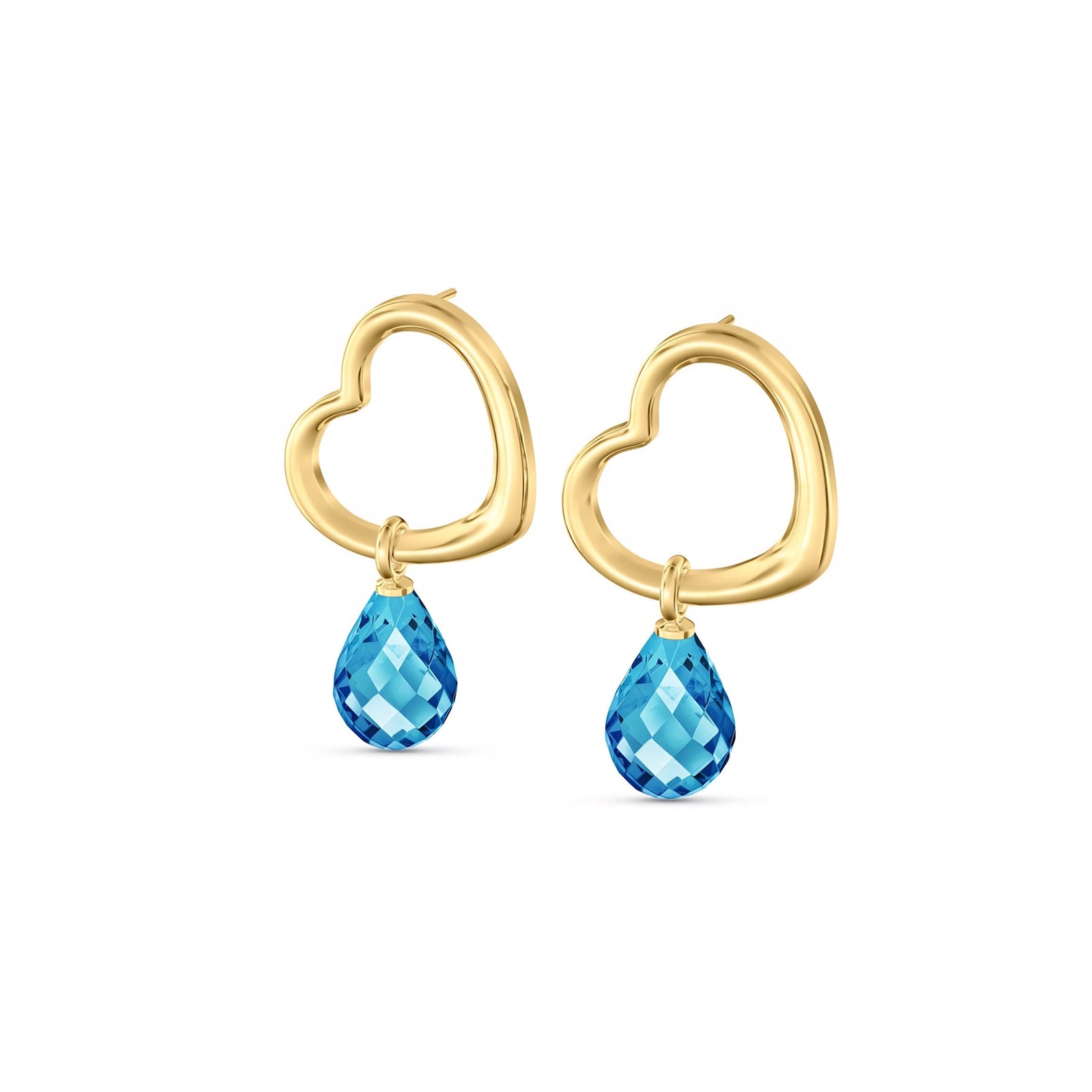 Yellow Gold Earrings Citrine 10K — Fiordaliso