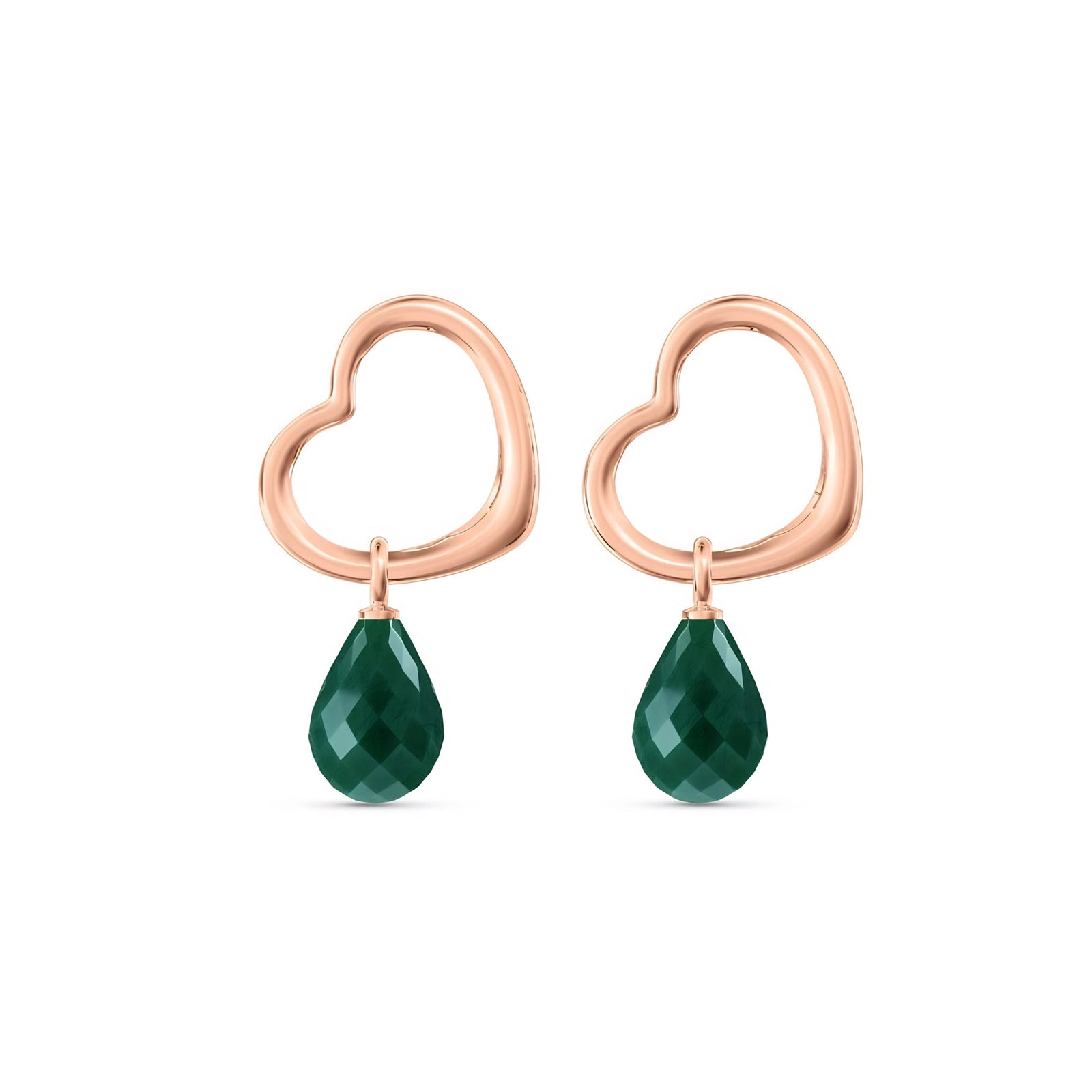Rose Gold Earrings Blue Topaz 10K — Fiordaliso