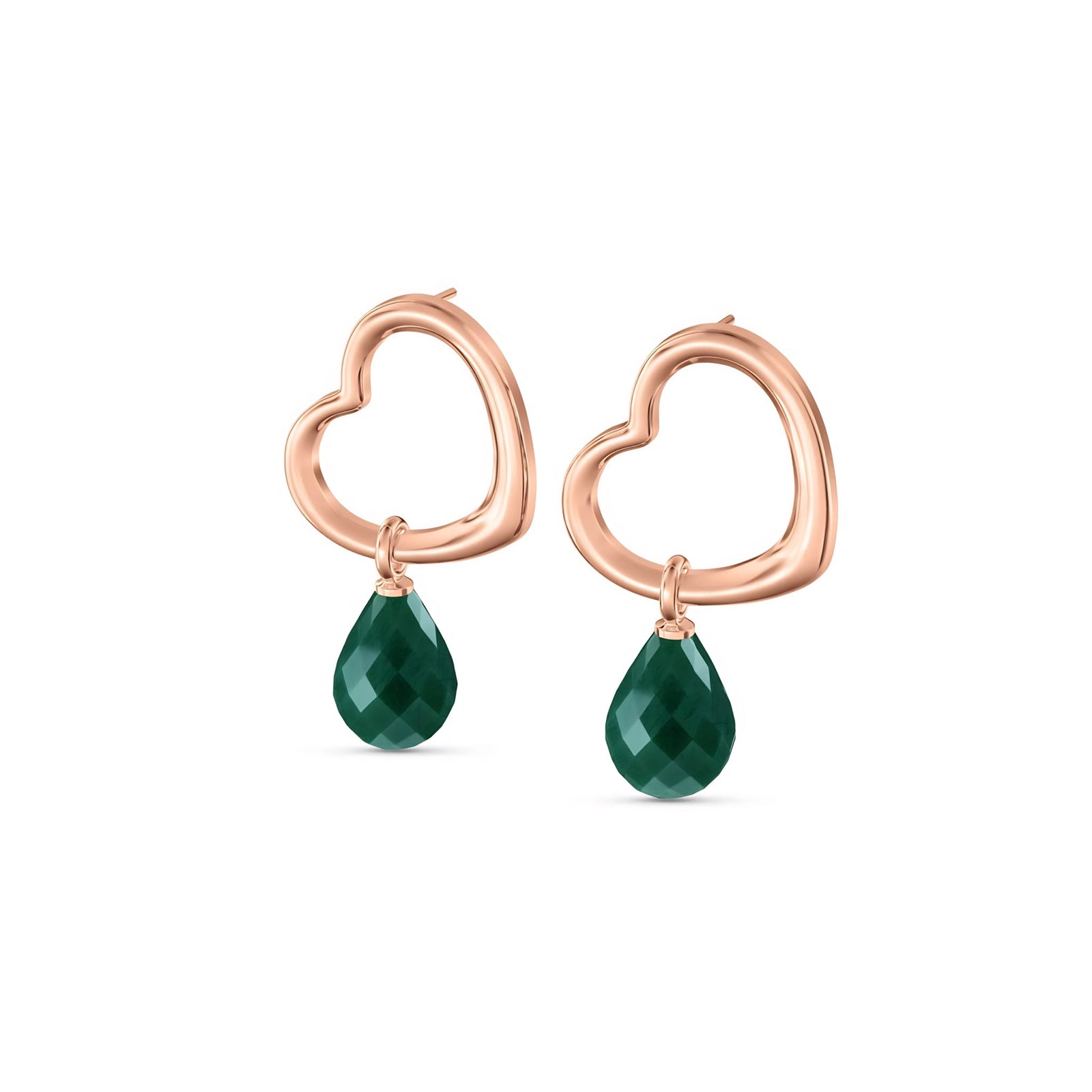 Rose Gold Earrings Blue Topaz 10K — Fiordaliso