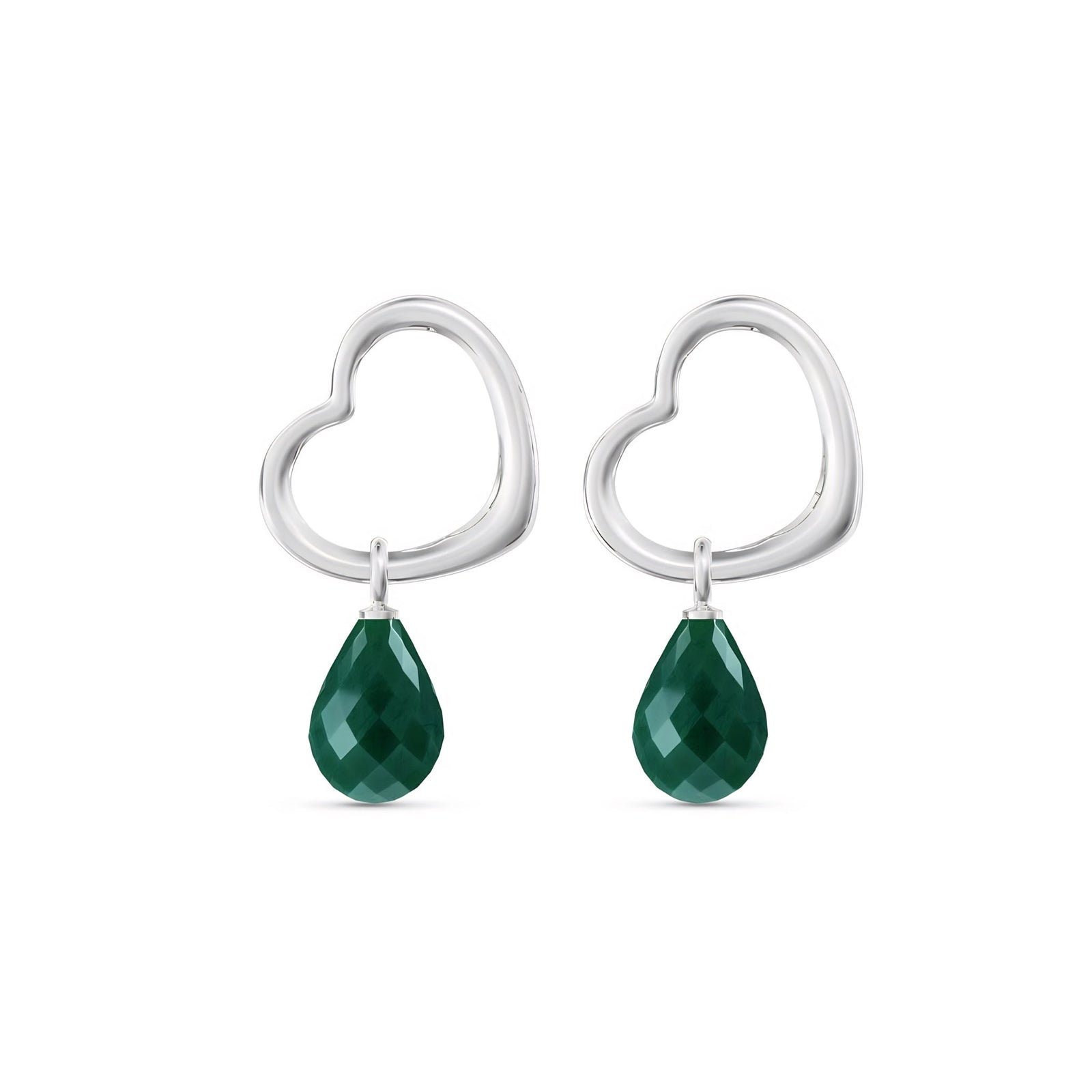White Gold Earrings Blue Topaz 10K — Fiordaliso