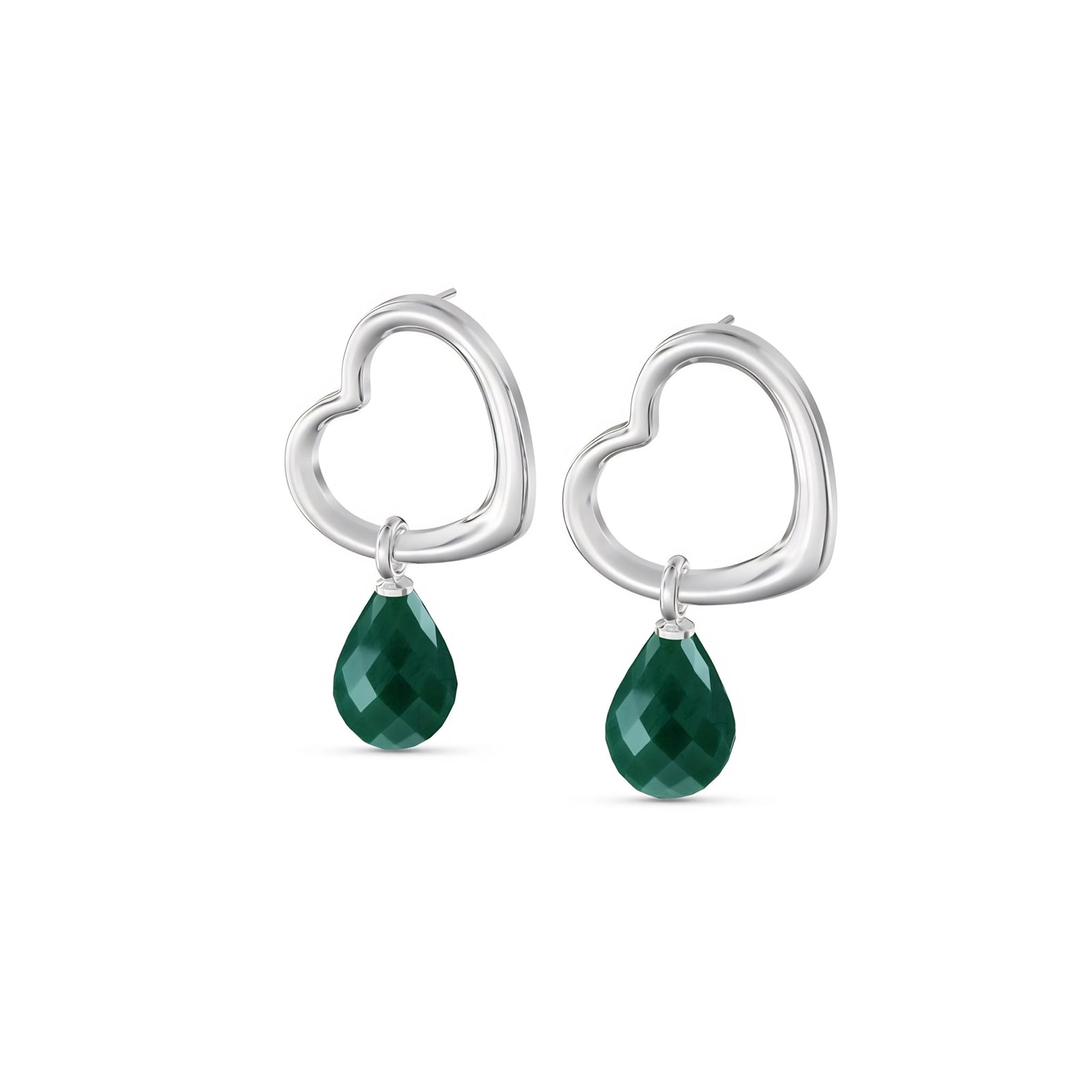 White Gold Earrings Blue Topaz 10K — Fiordaliso