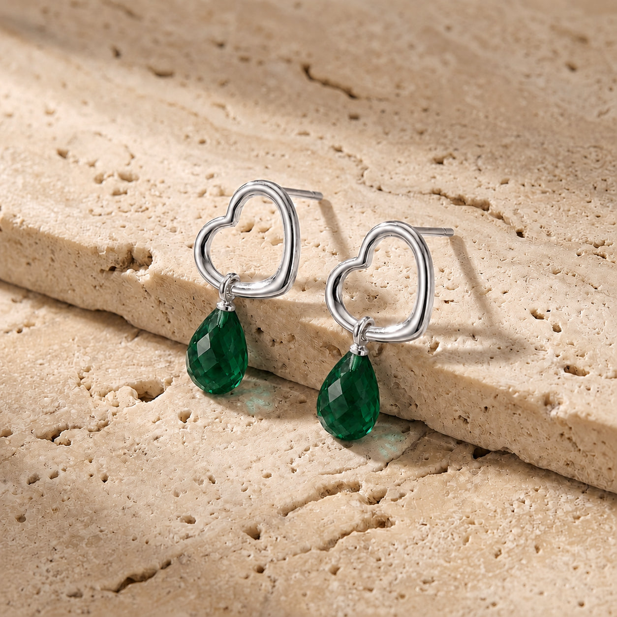 White Gold Earrings Blue Topaz 10K — Fiordaliso