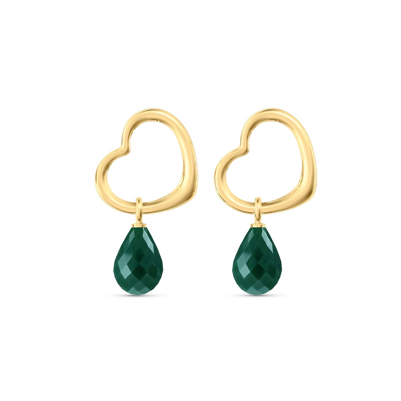 Yellow Gold Earrings Blue Topaz 10K — Fiordaliso