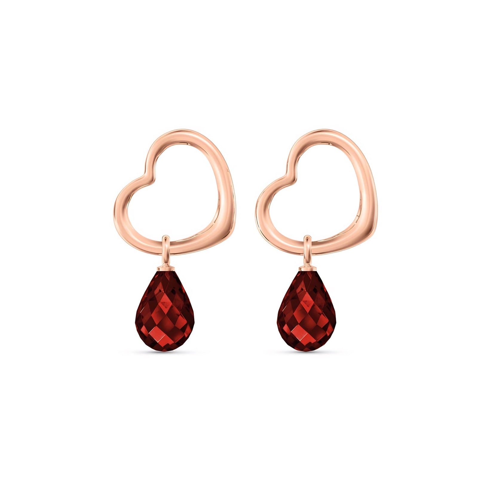 Rose Gold Earrings White Topaz 10K — Fiordaliso