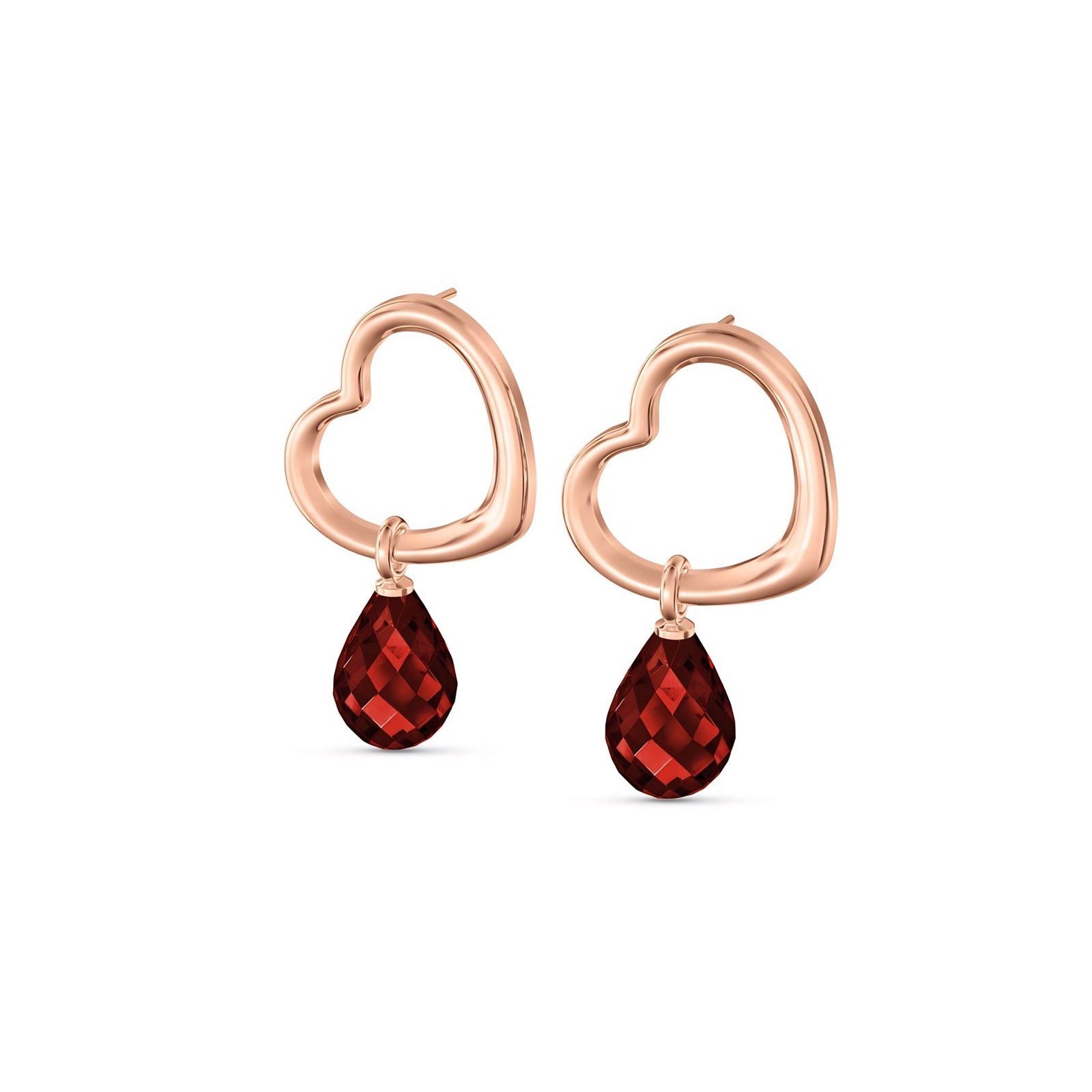 Rose Gold Earrings White Topaz 10K — Fiordaliso