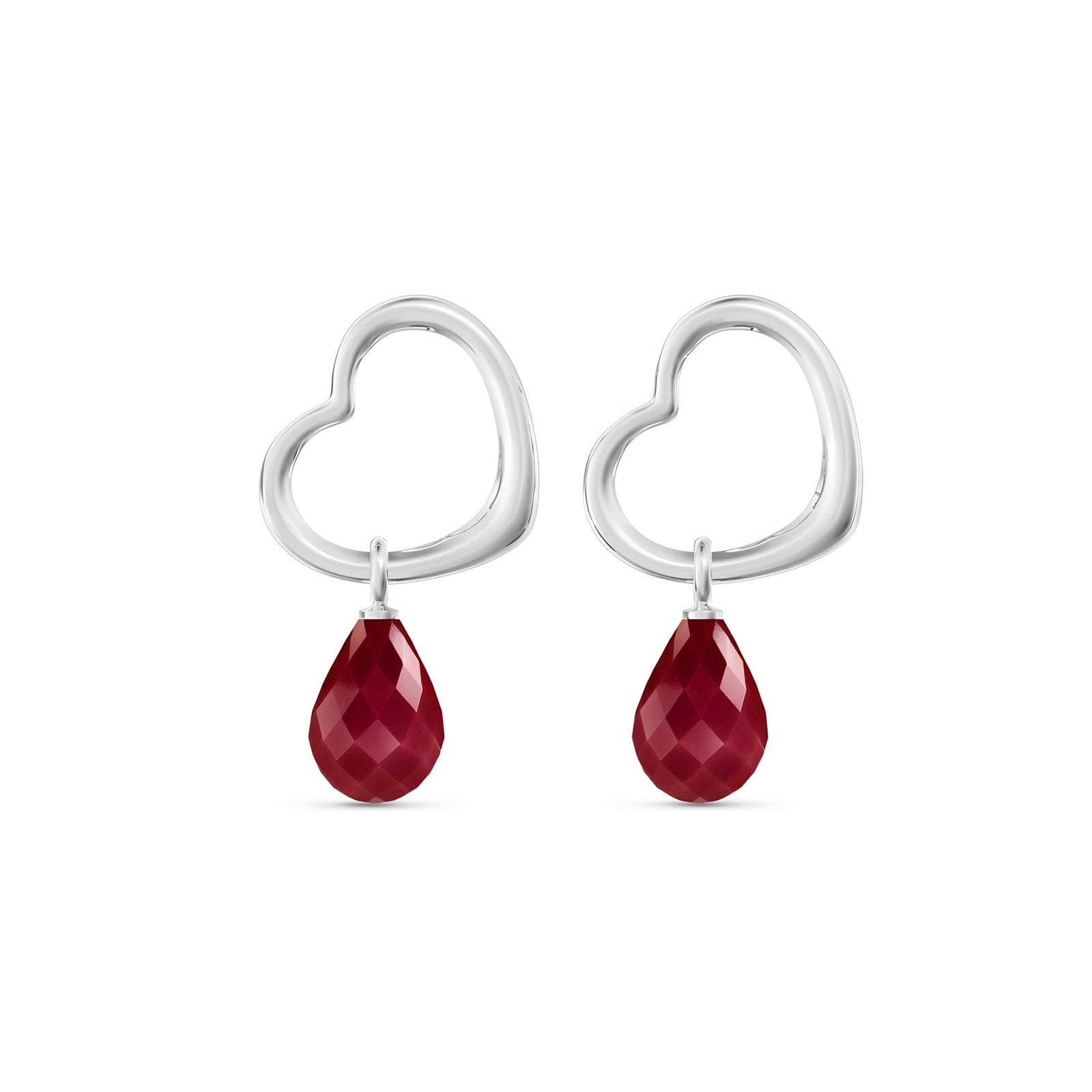 White Gold Earrings Sapphire 10K — Fiordaliso