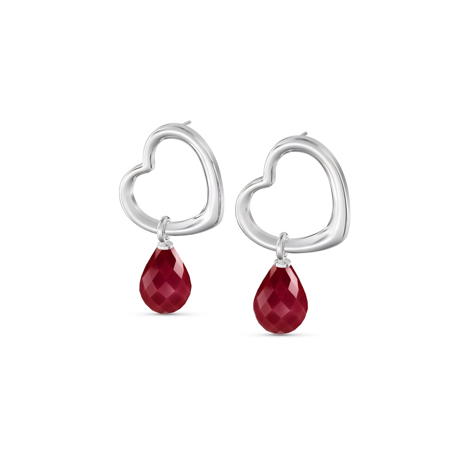 White Gold Earrings Sapphire 10K — Fiordaliso