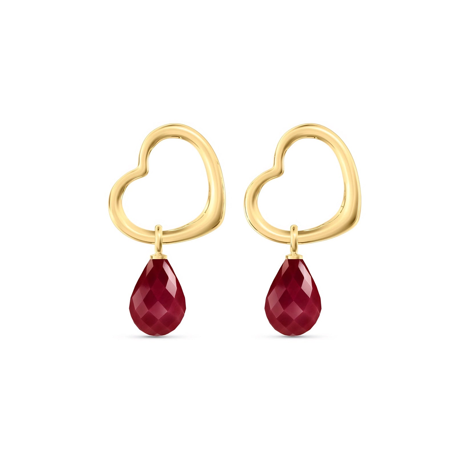 Yellow Gold Earrings Sapphire 10K — Fiordaliso
