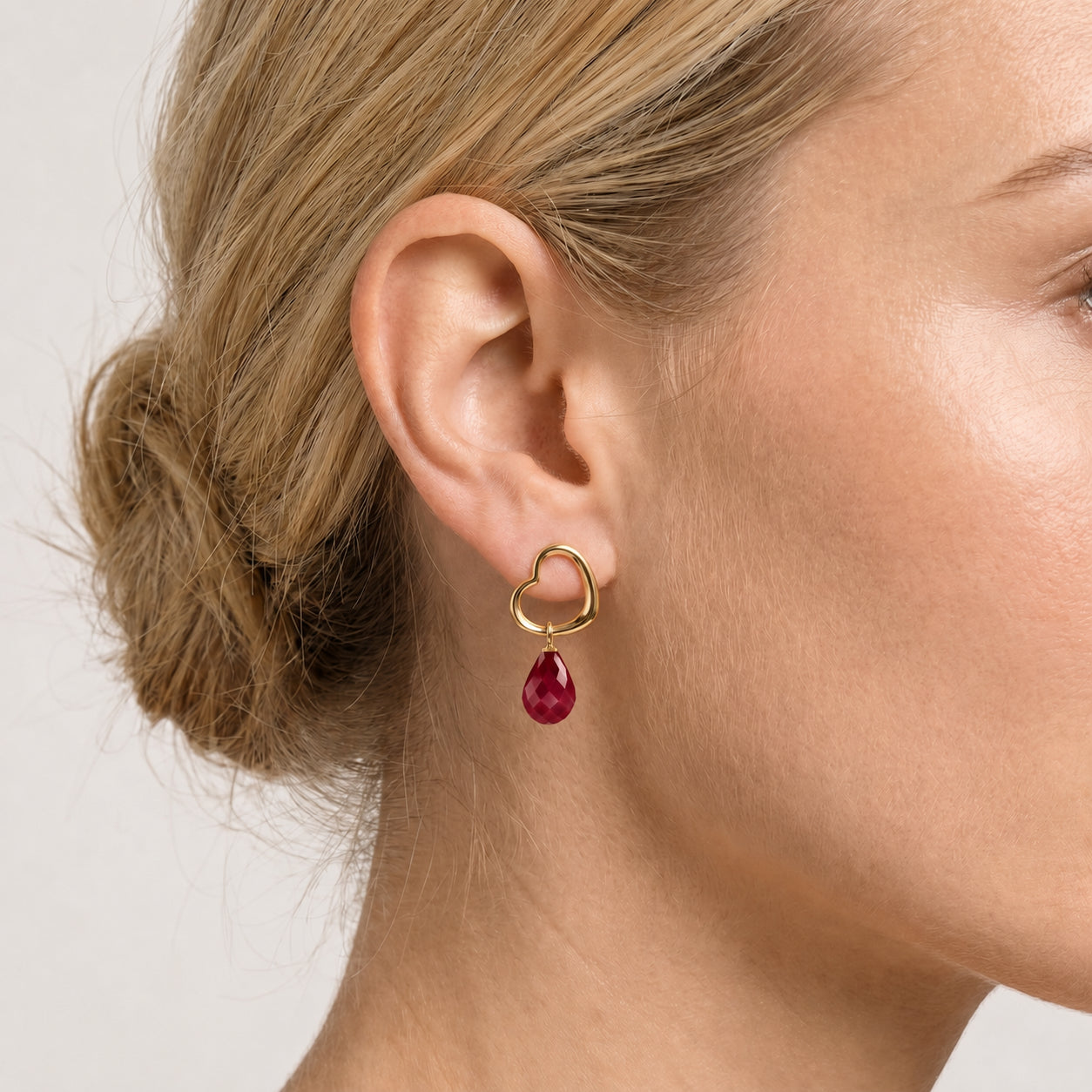 Yellow Gold Earrings Sapphire 10K — Fiordaliso
