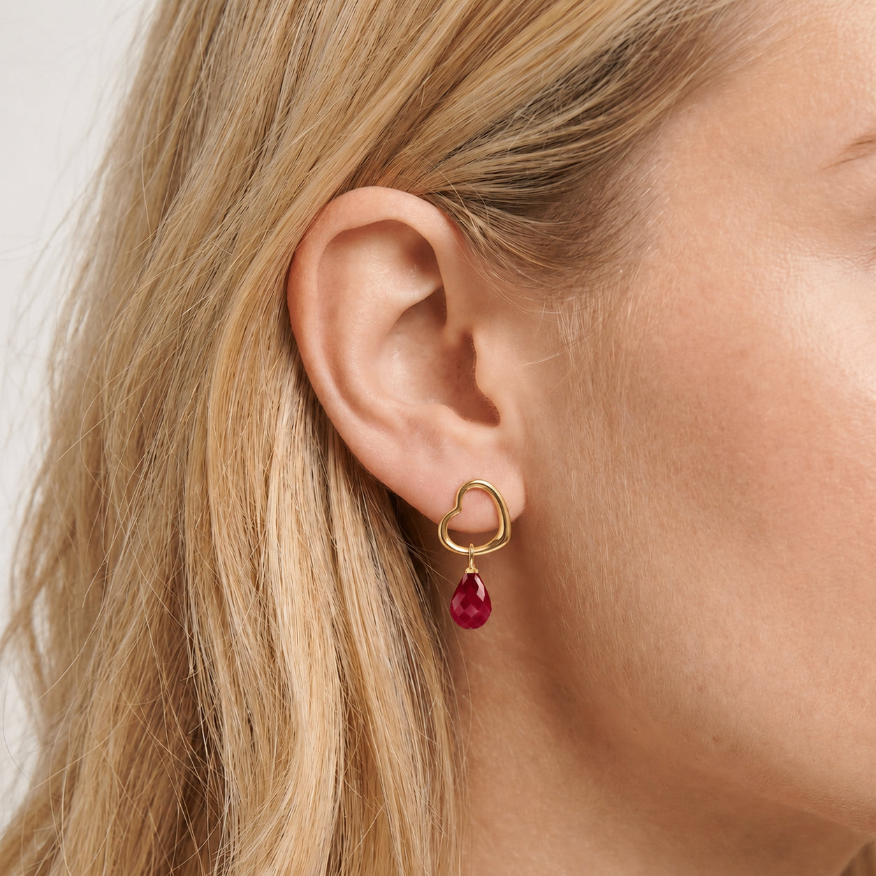 Yellow Gold Earrings Sapphire 10K — Fiordaliso
