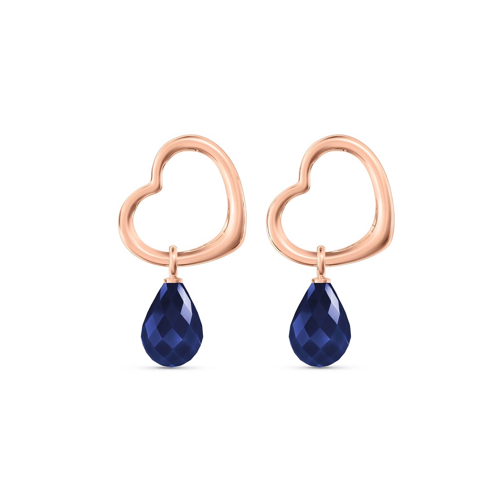 Rose Gold Earrings Emerald 10K — Fiordaliso