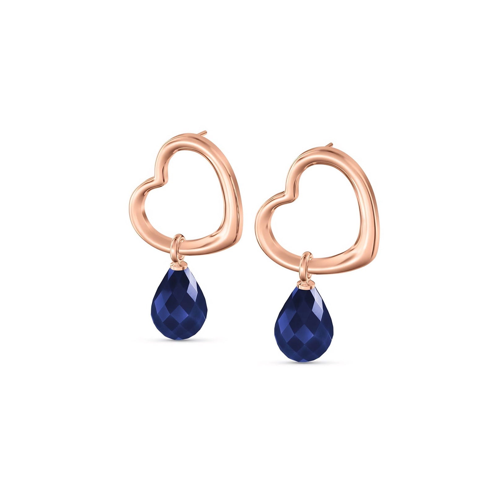 Rose Gold Earrings Emerald 10K — Fiordaliso