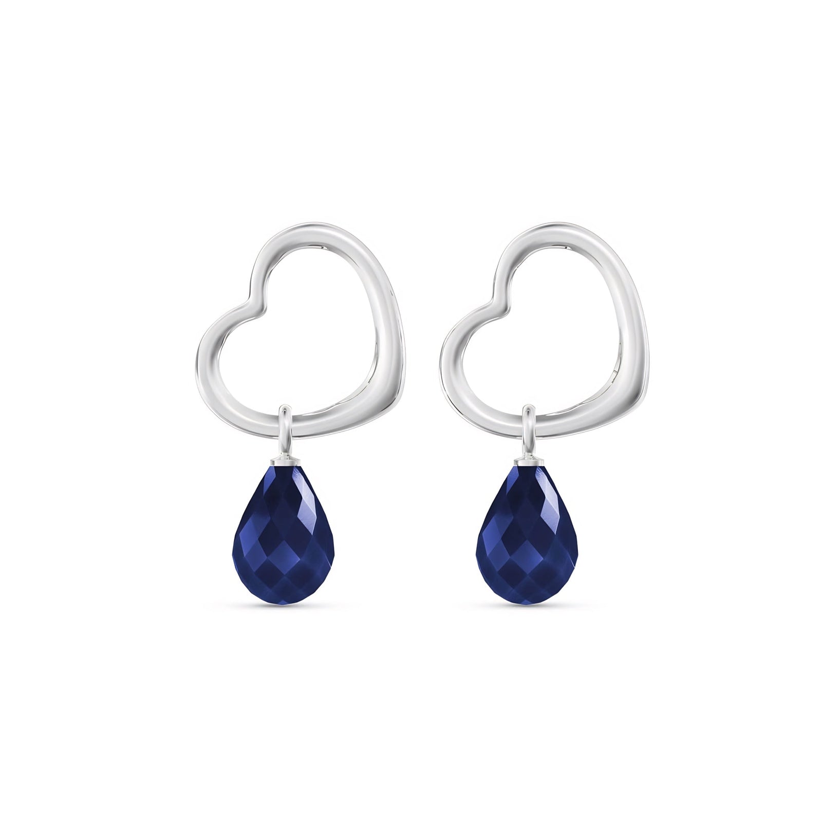 White Gold Earrings Emerald 10K — Fiordaliso