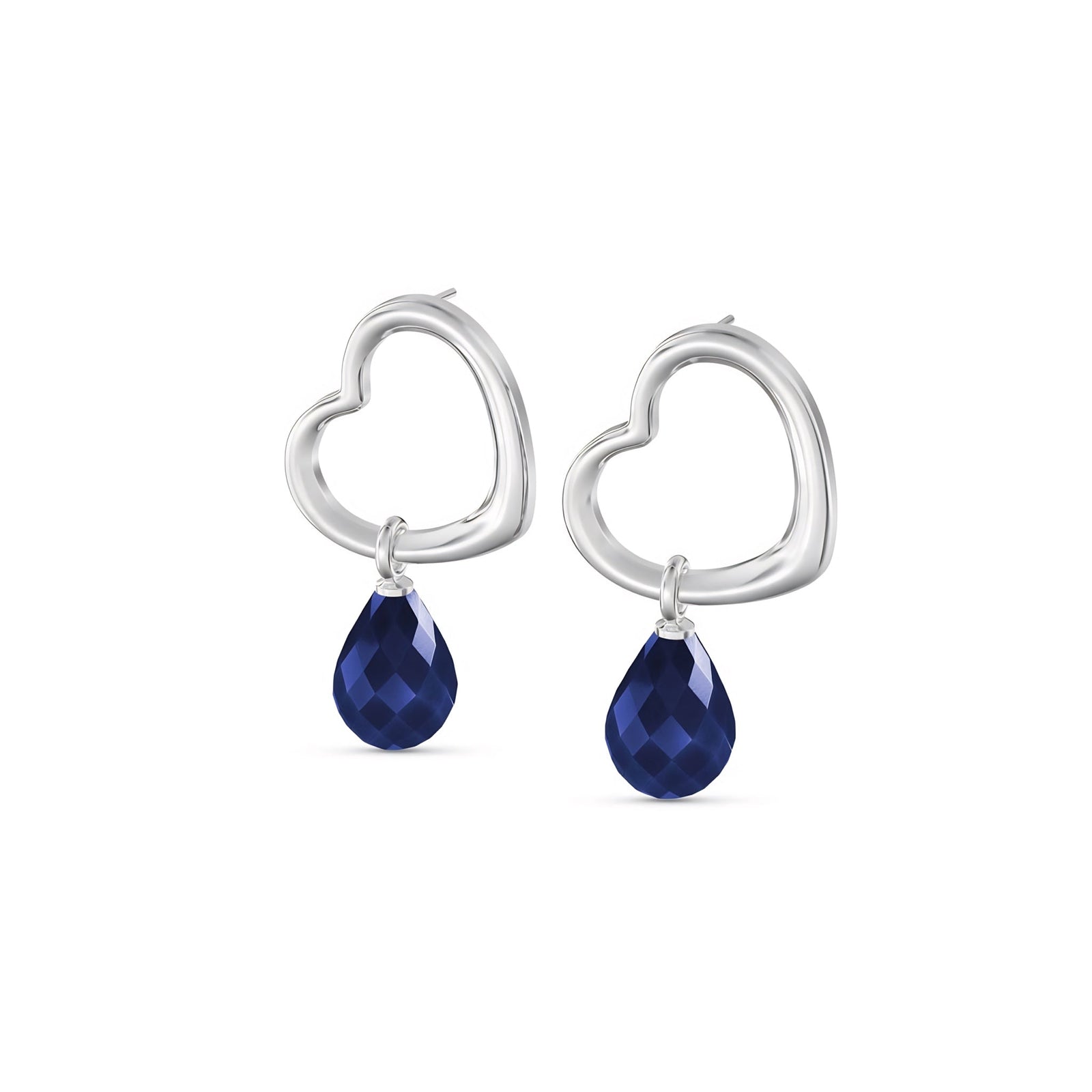 White Gold Earrings Emerald 10K — Fiordaliso