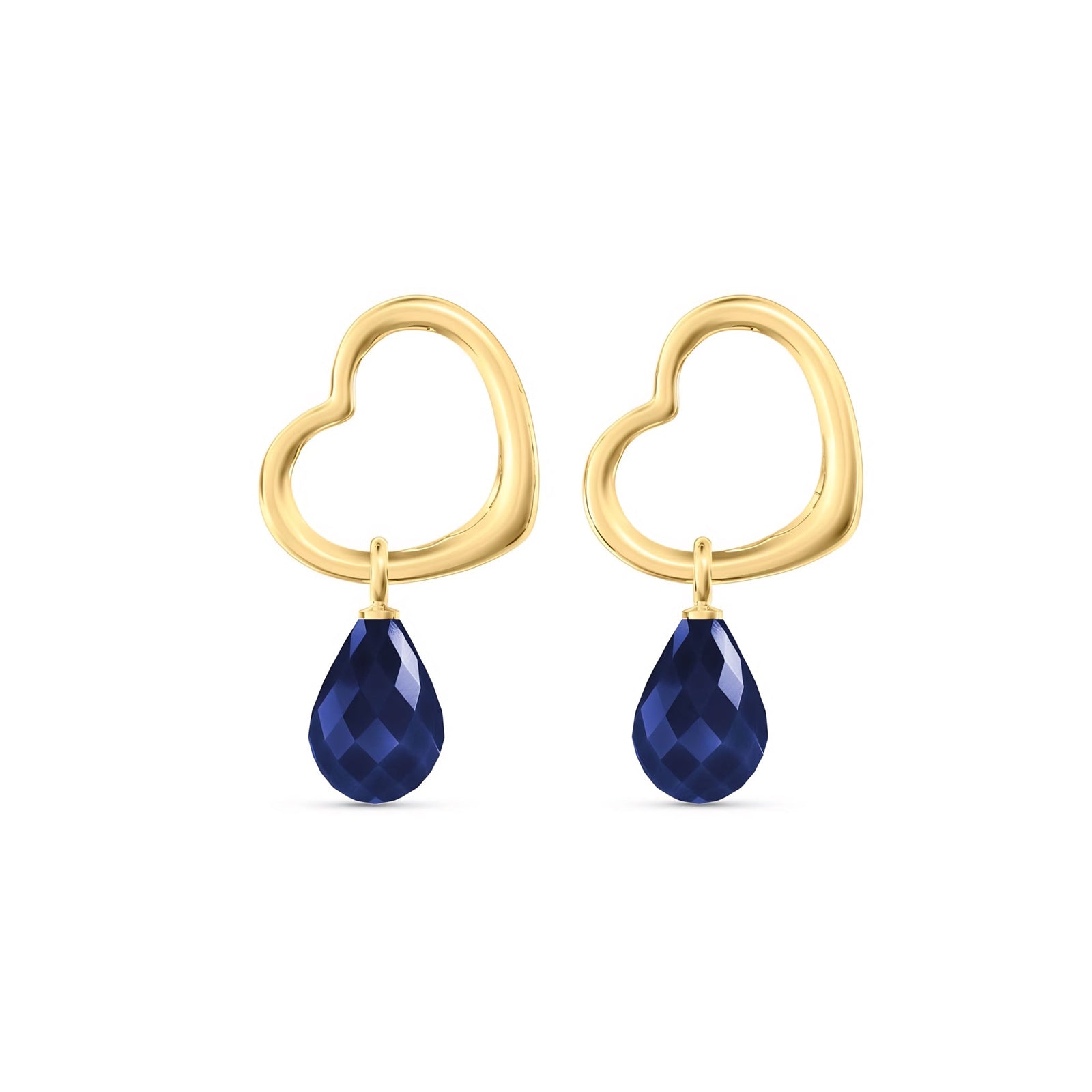 Yellow Gold Earrings Emerald 10K — Fiordaliso