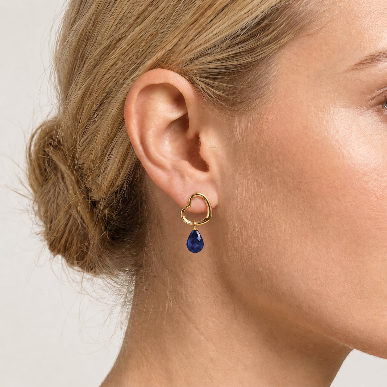 Yellow Gold Earrings Emerald 10K — Fiordaliso