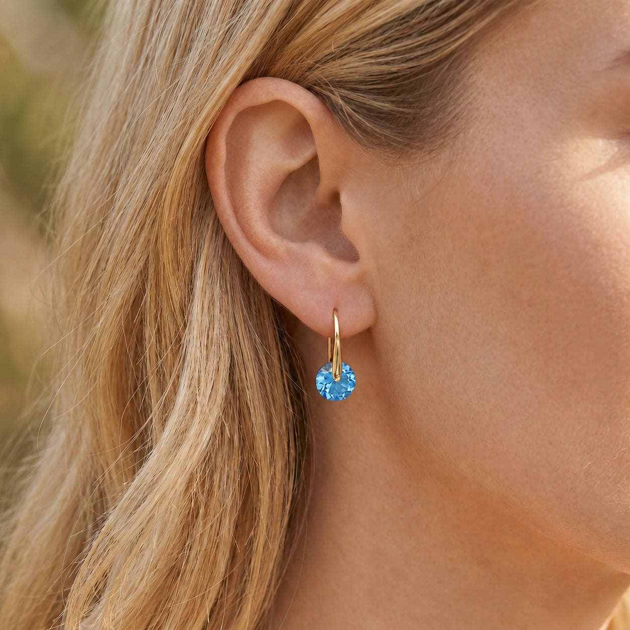 Yellow Gold Blue Topaz — Mariaelisabetta