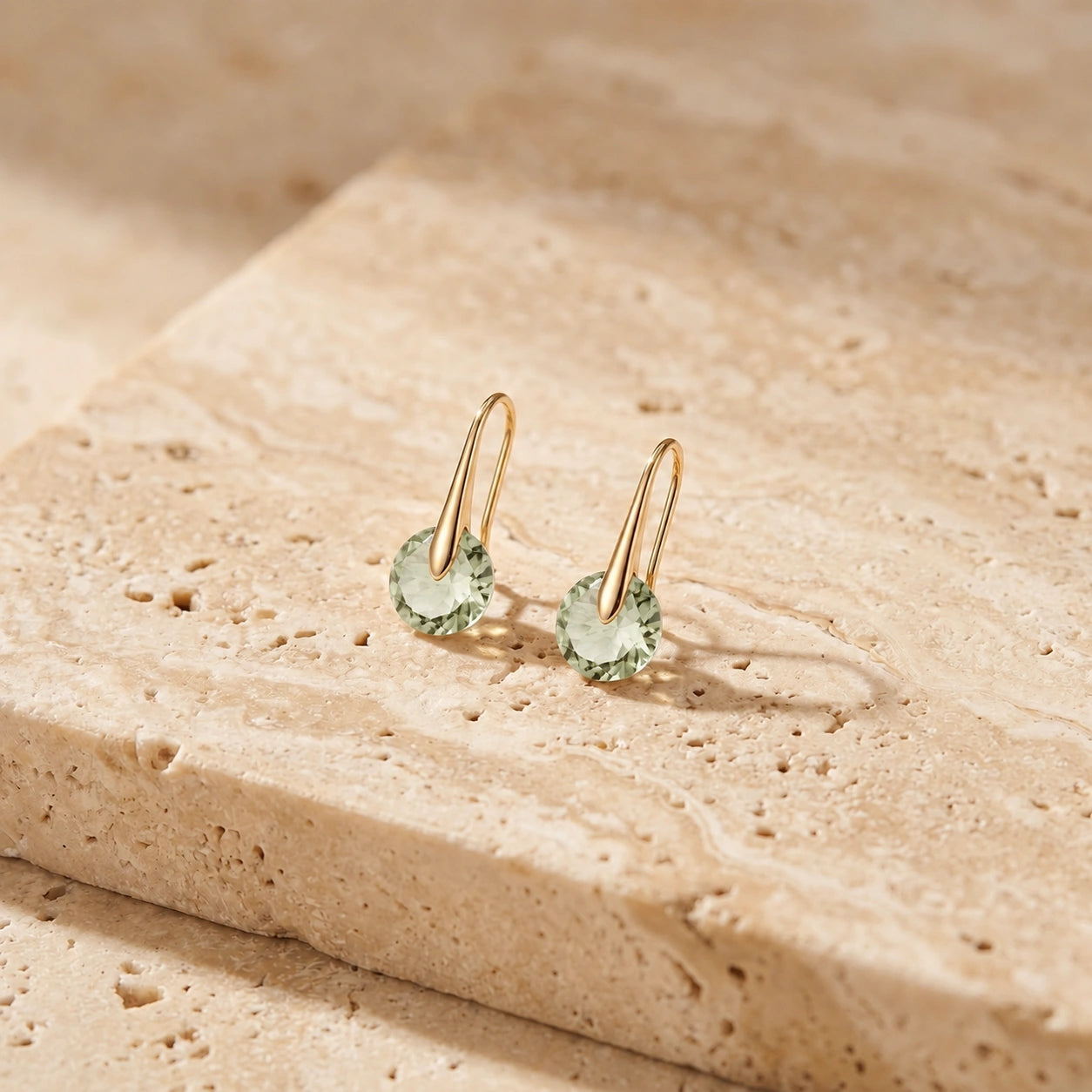 Yellow Gold Green Amethyst — Mariaelisabetta