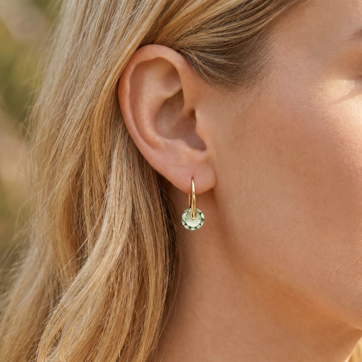 Yellow Gold Green Amethyst — Mariaelisabetta