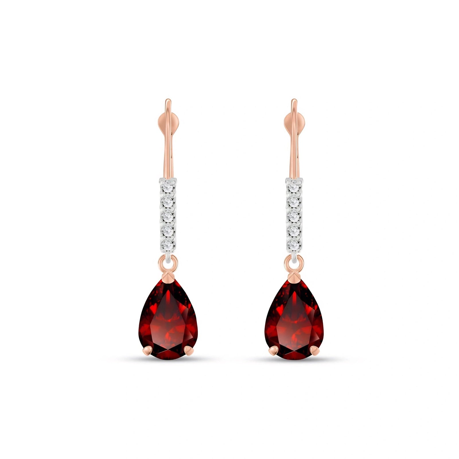Rose Gold Petal Earrings Citrine 10K — Immacolata