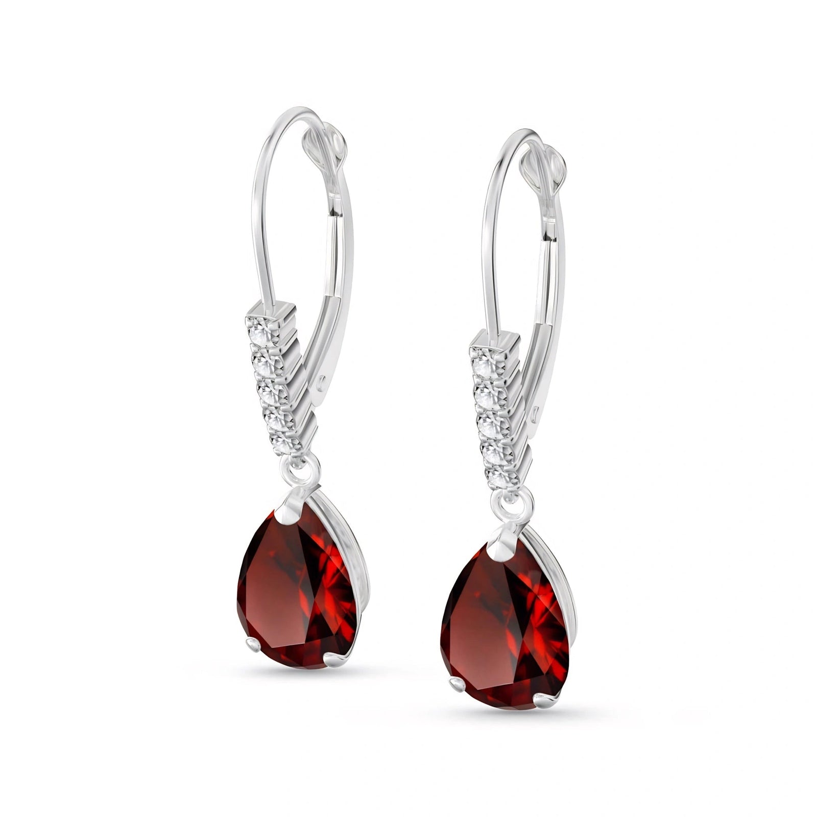 White Gold Petal Earrings Citrine 10K — Immacolata