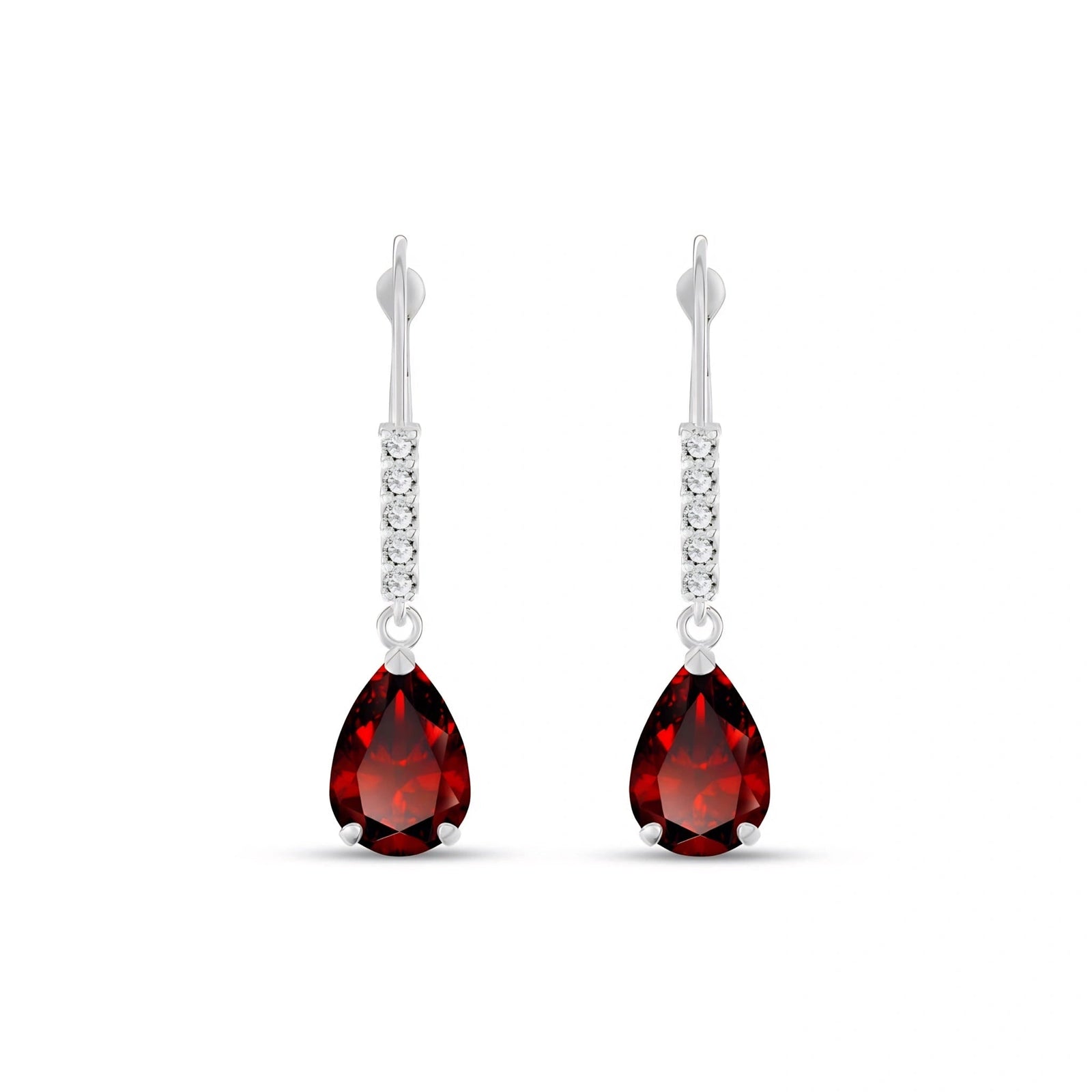 White Gold Petal Earrings Citrine 10K — Immacolata