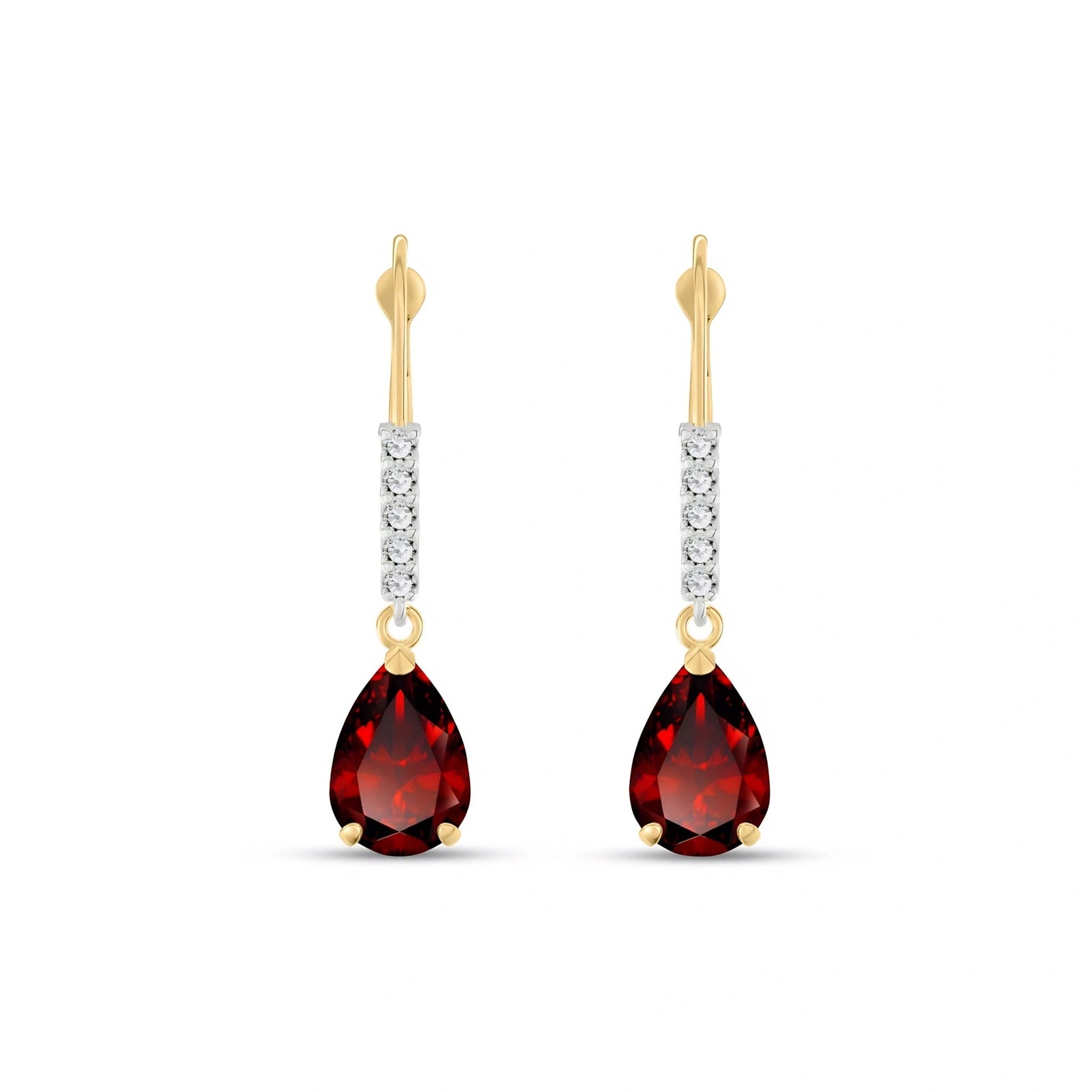 Yellow Gold Petal Earrings Citrine 10K — Immacolata