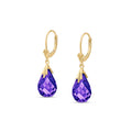 Yellow Gold Celeste Earrings Amethyst 10K — Bianca